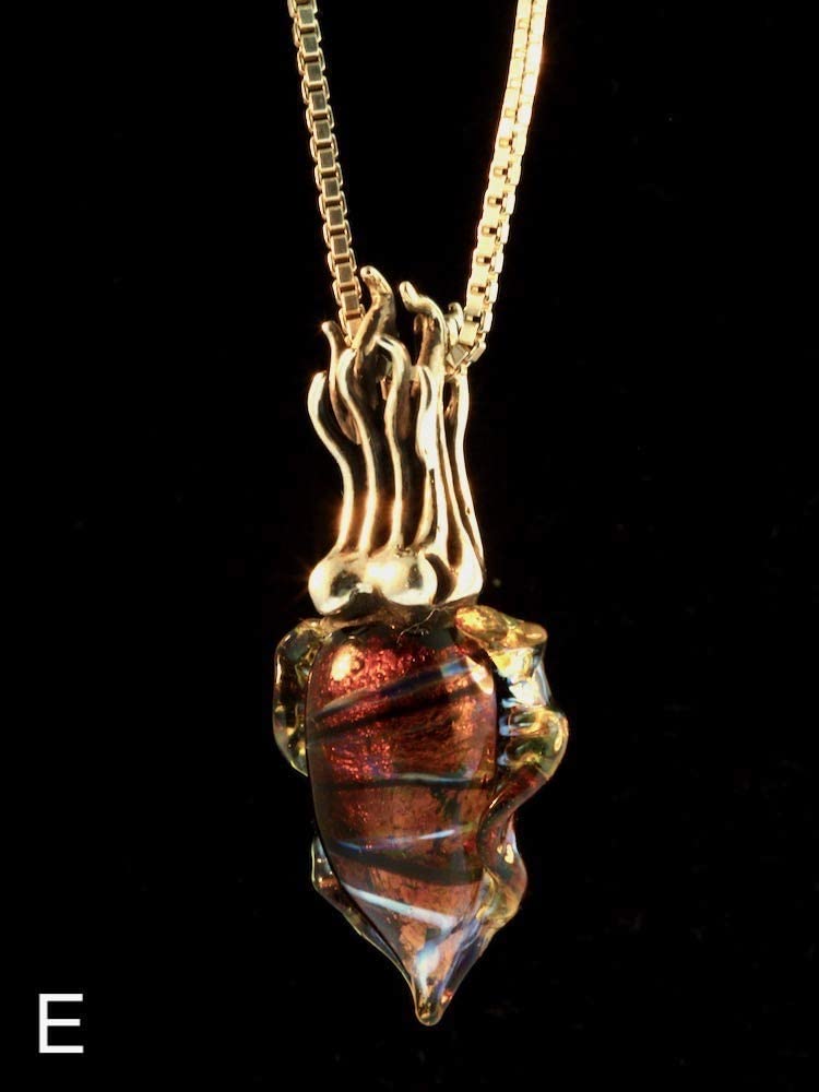 Dichroic Glass Cuttlefish Pendant Necklace - Unique Tentacle Squid Jewelry for Women & Men | Perfect for Halloween, Cosplay, and Ocean-Themed Outfits