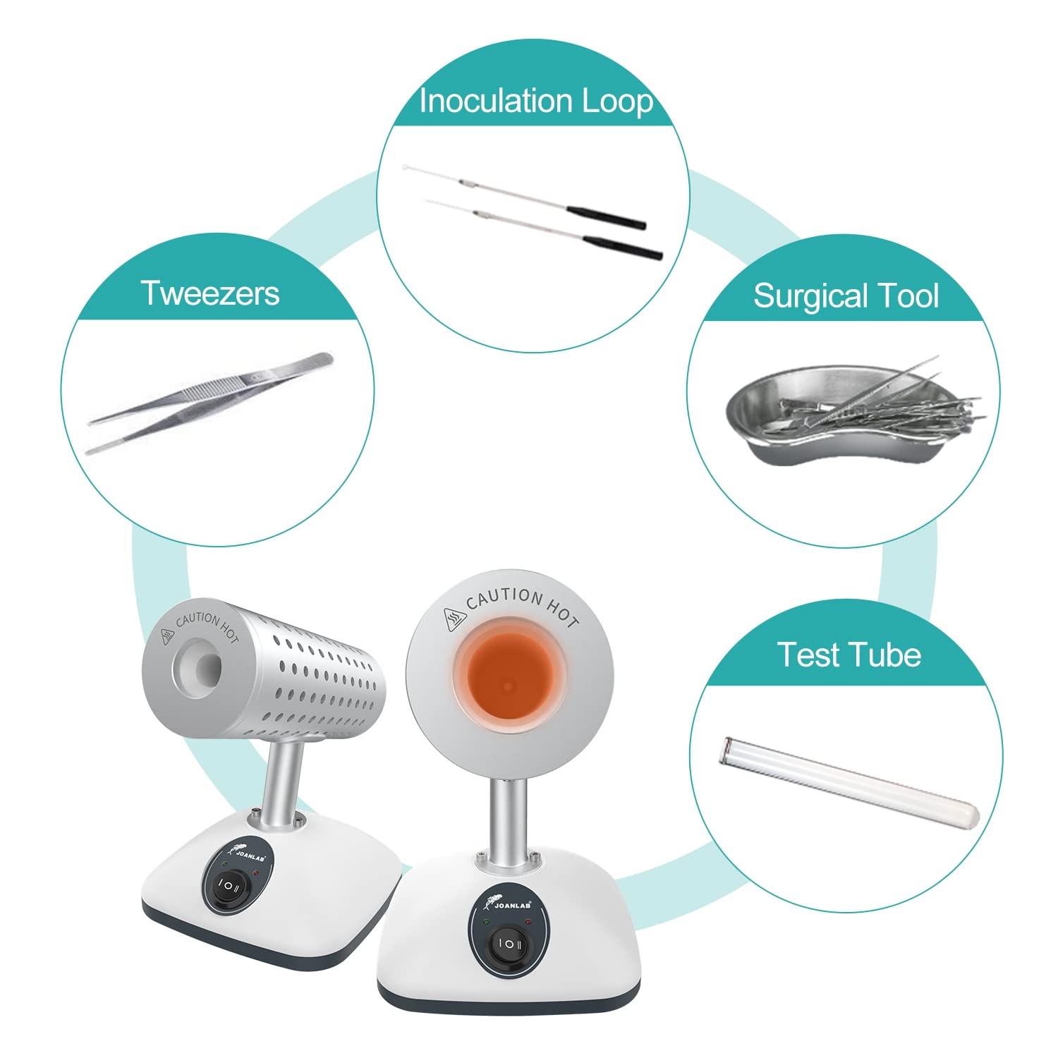 JOANLAB DS-900 Infrared Sterilizer for Inoculating Loop - 110V Lab Equipment for Microbiology, Vaccination & Petri Dish Sterilization - Perfect for Laboratory, Research & Medical Use