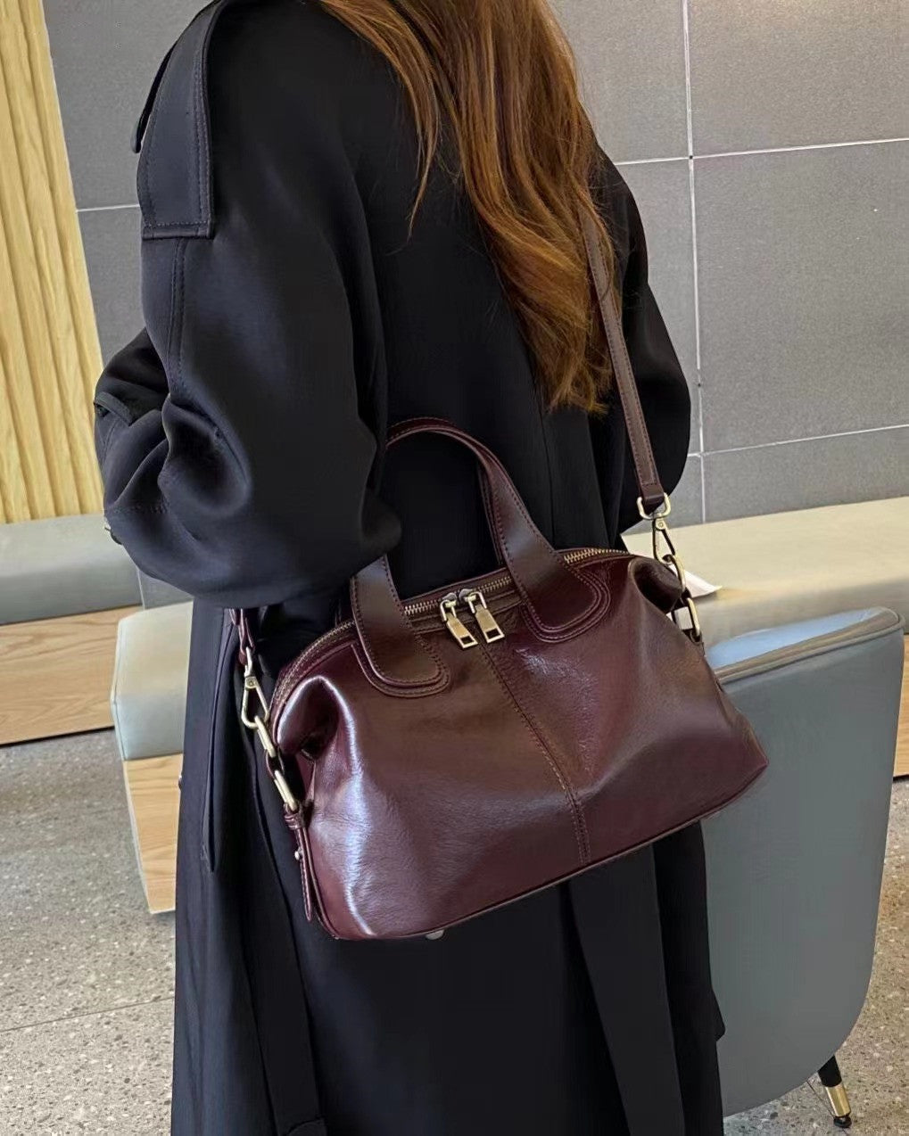 Stylish Genuine Leather Tote Bag for Women - Professional Work Bag with Multiple Pockets - Perfect for Office, Business Meetings & Daily Commute