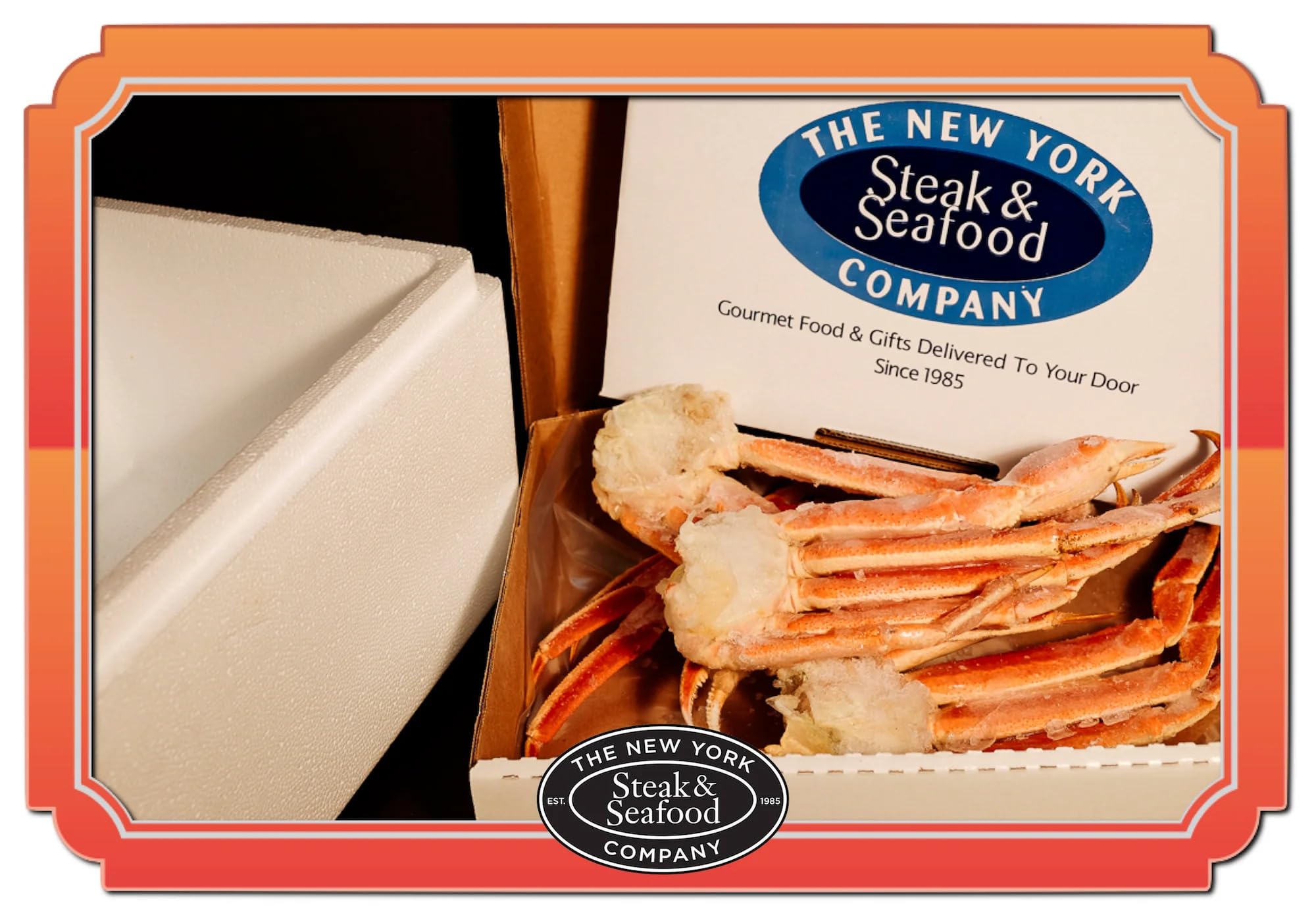 Premium Frozen Snow Crab Clusters - New York Steak & Seafood - 10-12 oz. per Cluster (2.5 lbs., 3-4 Clusters) - Fresh & Delicious for Seafood Dinners, Special Occasions, and Family Gatherings