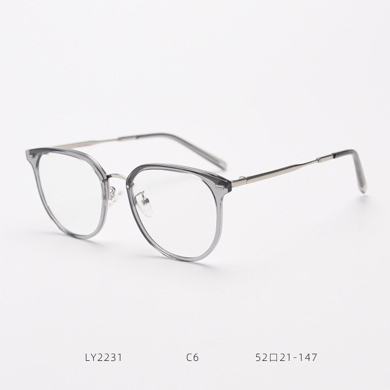 CCspace Unisex Full Rim Square TR90 Titanium Eyeglasses 55803 - Lightweight & Durable Glasses for Men & Women - Perfect for Work, Reading & Everyday Wear