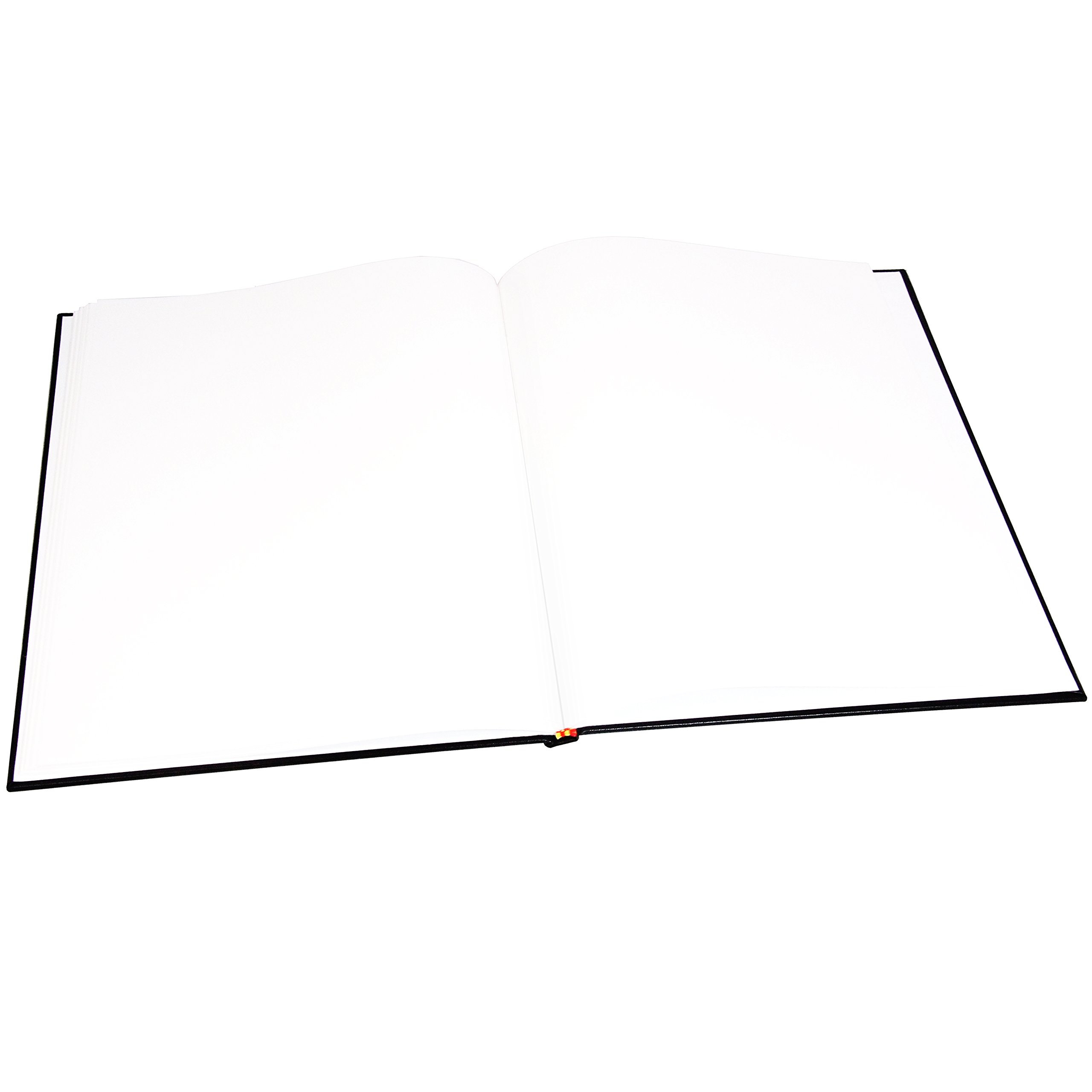 BookFactory Large Black Blank Notebook - 96 Pages, 8 7/8