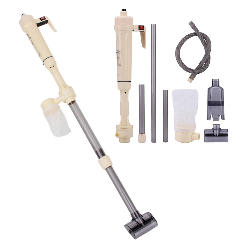 POPETPOP Electric Fish Tank Vacuum Cleaner - Battery-Free Gravel & Sand Washer for Aquarium Maintenance | Perfect for Freshwater & Saltwater Tanks, Home & Office Aquariums
