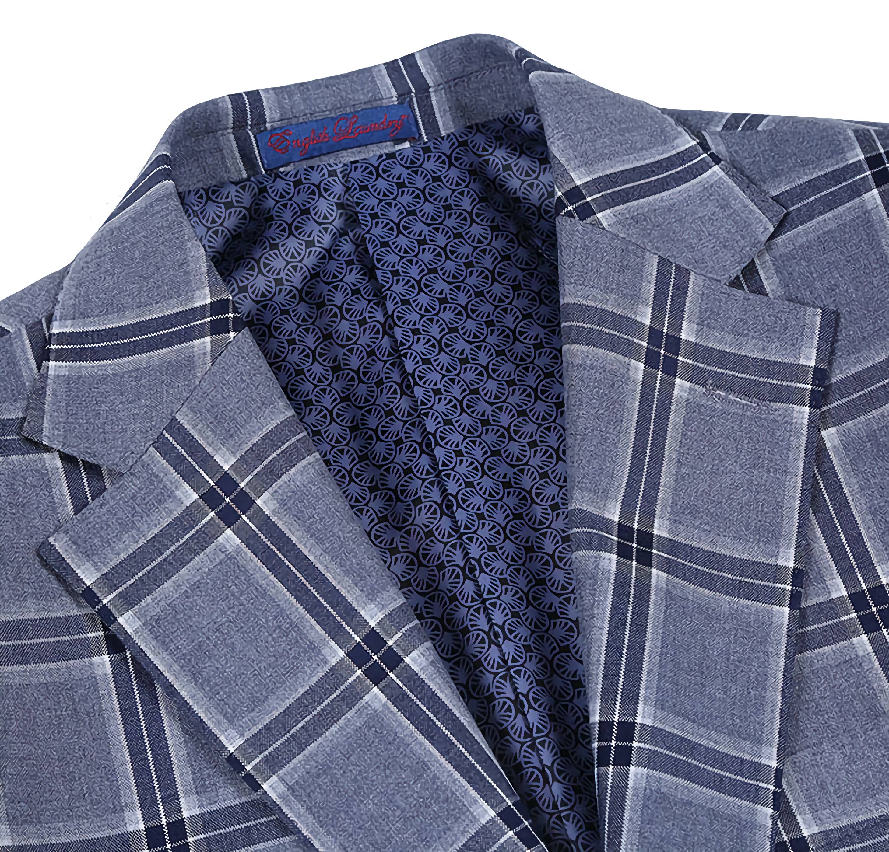 English Laundry 3-Piece Light Gray Checked Slim Fit Suit for Men | Business Formal Attire & Wedding Outfit | Perfect for Office, Interviews, and Special Occasions