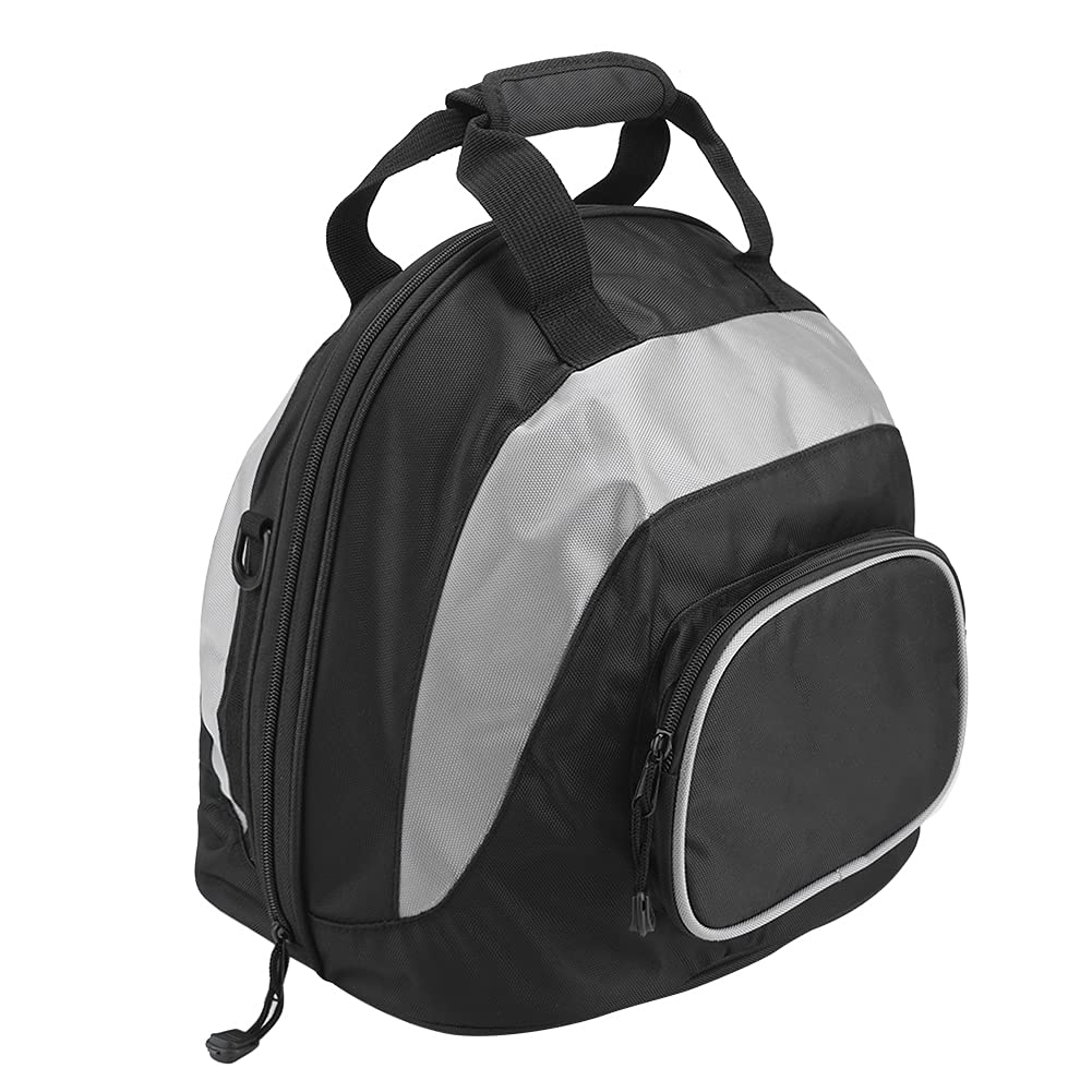 Motorcycle Helmet Bag - Waterproof Powersports Helmet Storage Backpack with Shoulder Strap, Multi-Functional Travel Luggage for Biking & Racing (Grey Black) - Perfect for Motorcycle Rides, Commuting & Outdoor Adventures