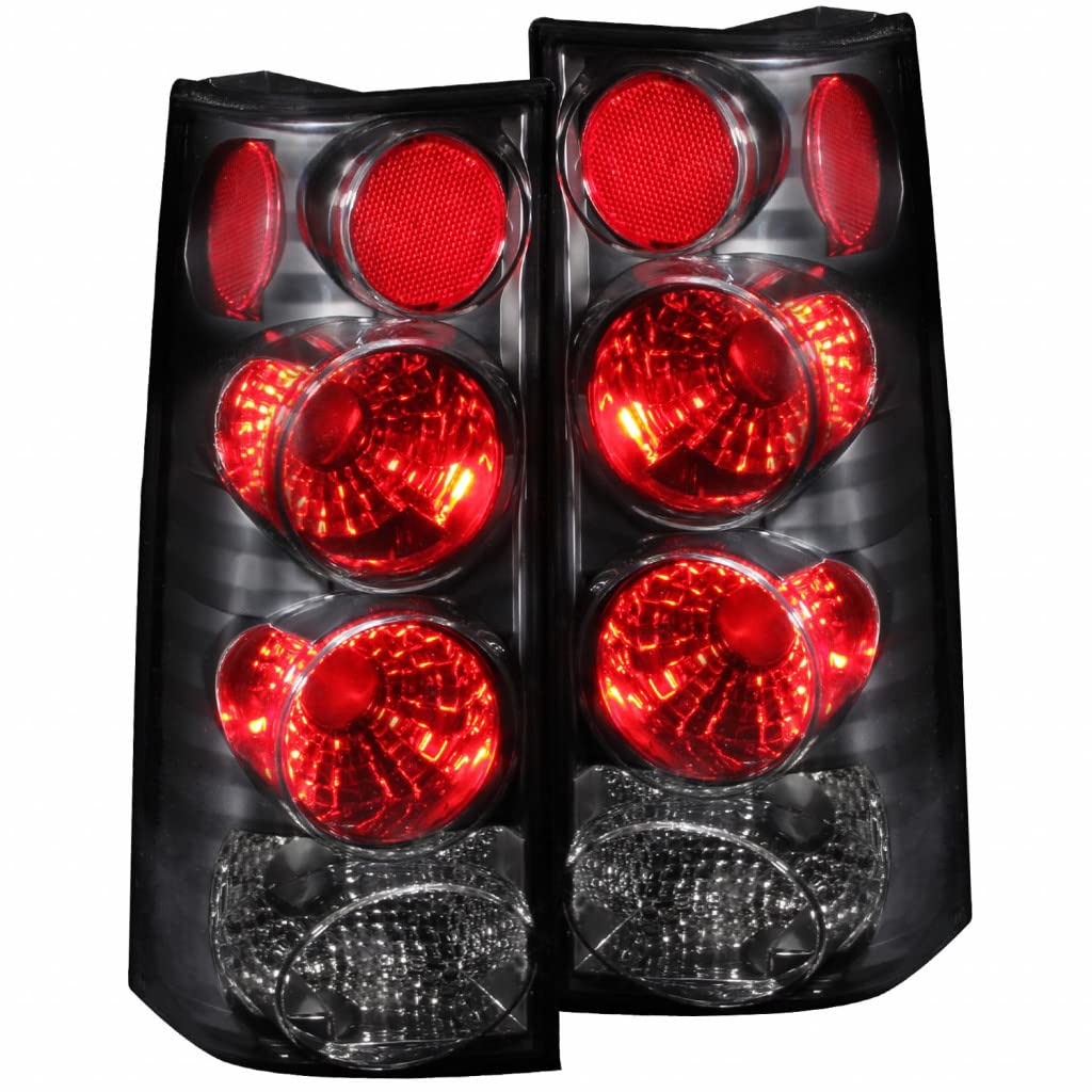 ANZO Black Tail Lights for Chevy Express 2500 (2003-2015) | Replacement LED Brake Lights - Perfect for Night Driving & Enhanced Safety