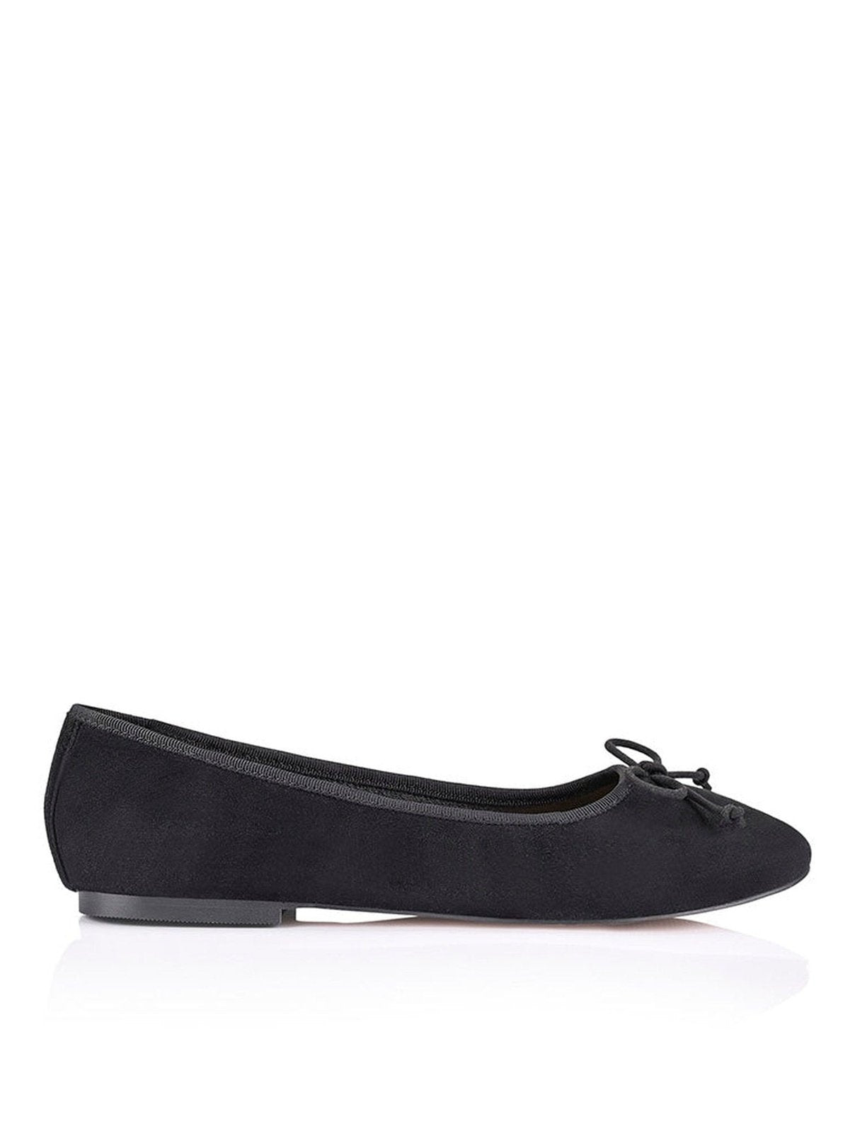 Women's Black Suede Ballet Flats - Comfortable & Stylish Shoes for Work, Casual Wear & Dance