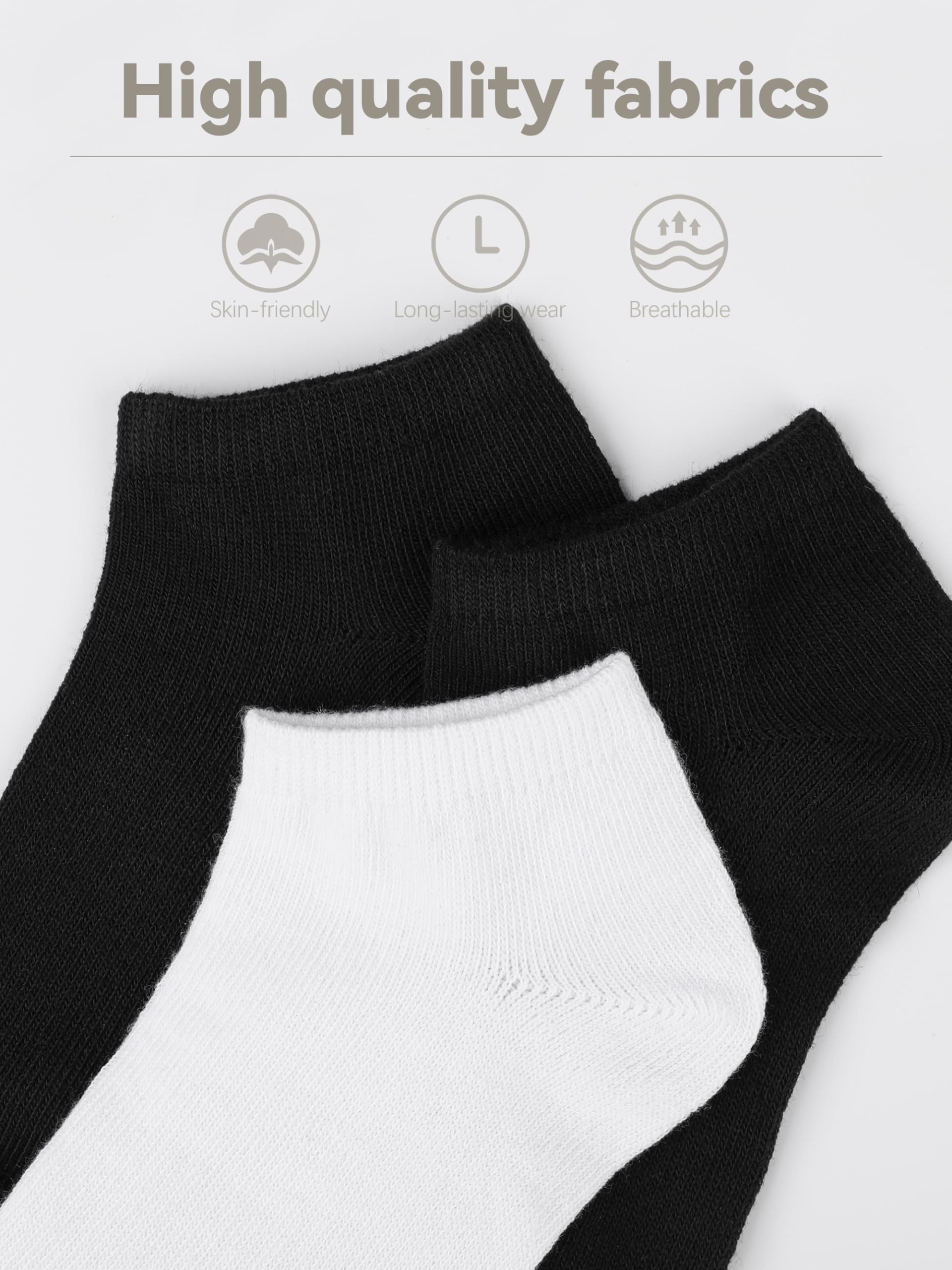Glooarm 25 Pairs Toddler Socks for Boys & Girls - Soft Breathable Kids Ankle Socks with Half Cushion - Low Cut Cotton Socks for School, Play & Everyday Comfort