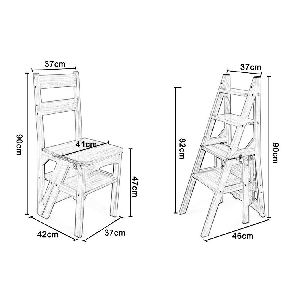 Solid Wood Step Stool for Home & Office - Non-Slip Kitchen Step Ladder with Handrail | Perfect for Reaching High Shelves, Organizing Pantry & Bathroom Storage