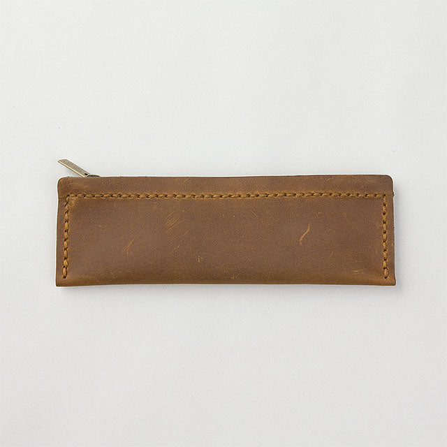 Premium TRAVELER'S COMPANY Leather Pen Case - Compact S Size in Camel Brown | Perfect for Journaling, Note-Taking & Office Organization | Travel-Friendly Writing Accessory Holder