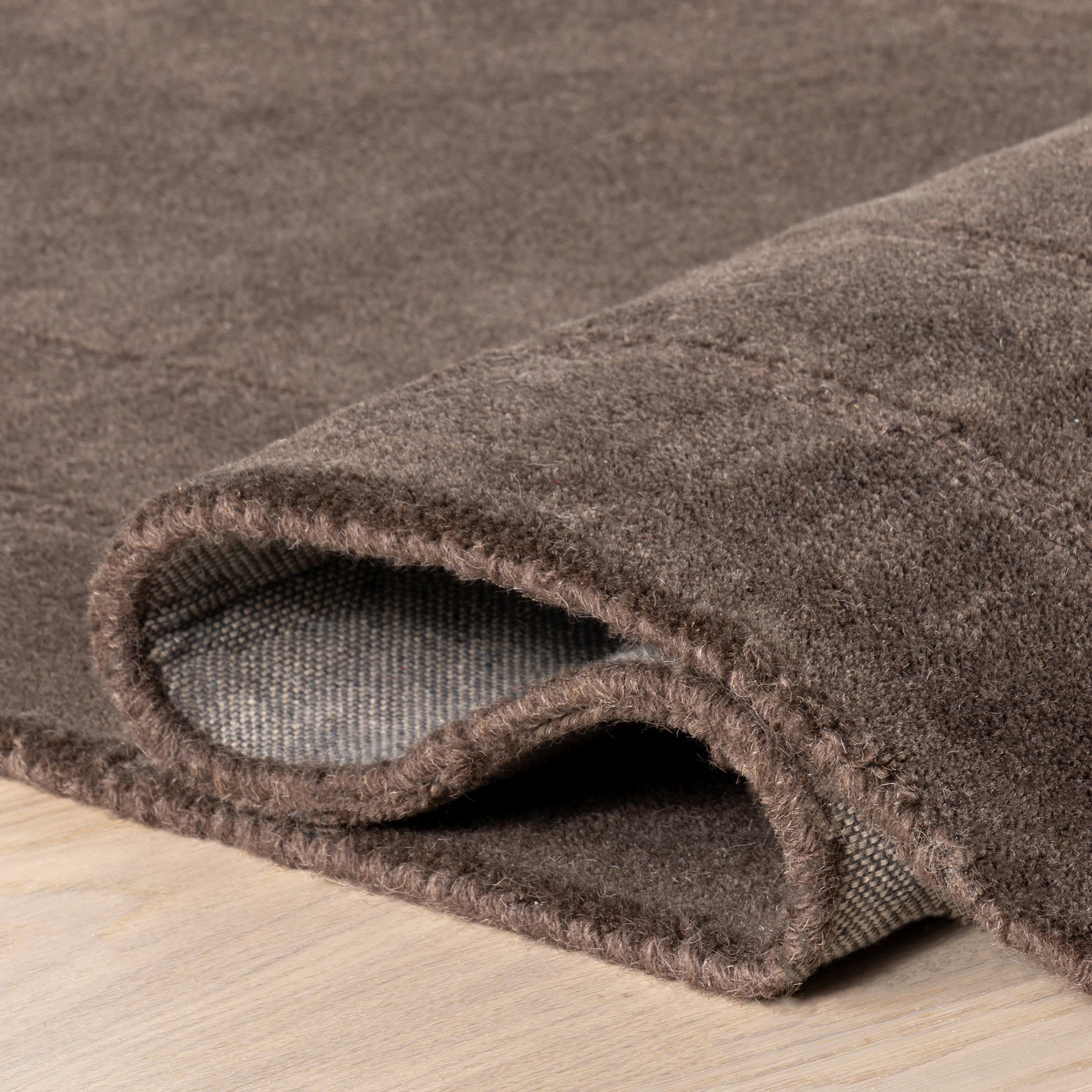 Modern Canyon Abstract Wool Rug - Dark Brown | Soft & Durable Handmade Area Rug for Living Room, Bedroom & Office Decor