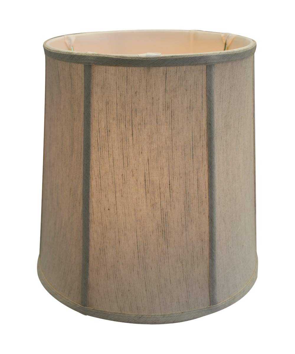10x12x12 Textured Oatmeal Linen Fabric Drum Lampshade with Brass Spider Fitter - Medium Off-White Lamp Shade for Table & Desk Lamps - Ideal for Living Room, Bedroom, and Office Lighting Decor
