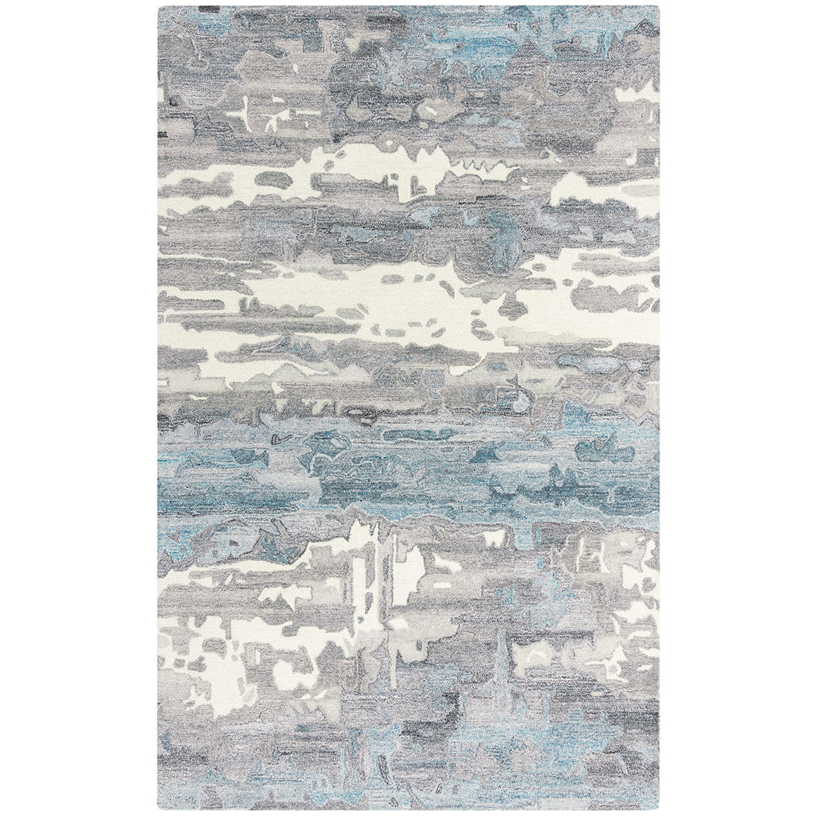 Luxury Gray Ivory Area Rug - Soft Plush Shag Carpet for Living Room, Bedroom & Home Decor
