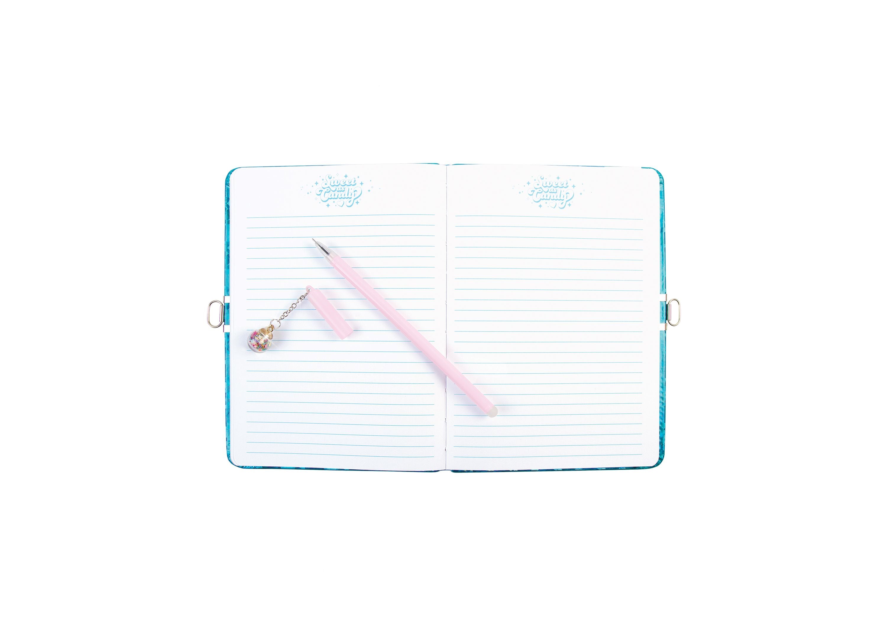 3C4G Bubble Gum Glitter Locking Diary with Pen - Pink | Cute Secret Journal for Girls, Teens & Women | Perfect for School, Travel & Personal Thoughts