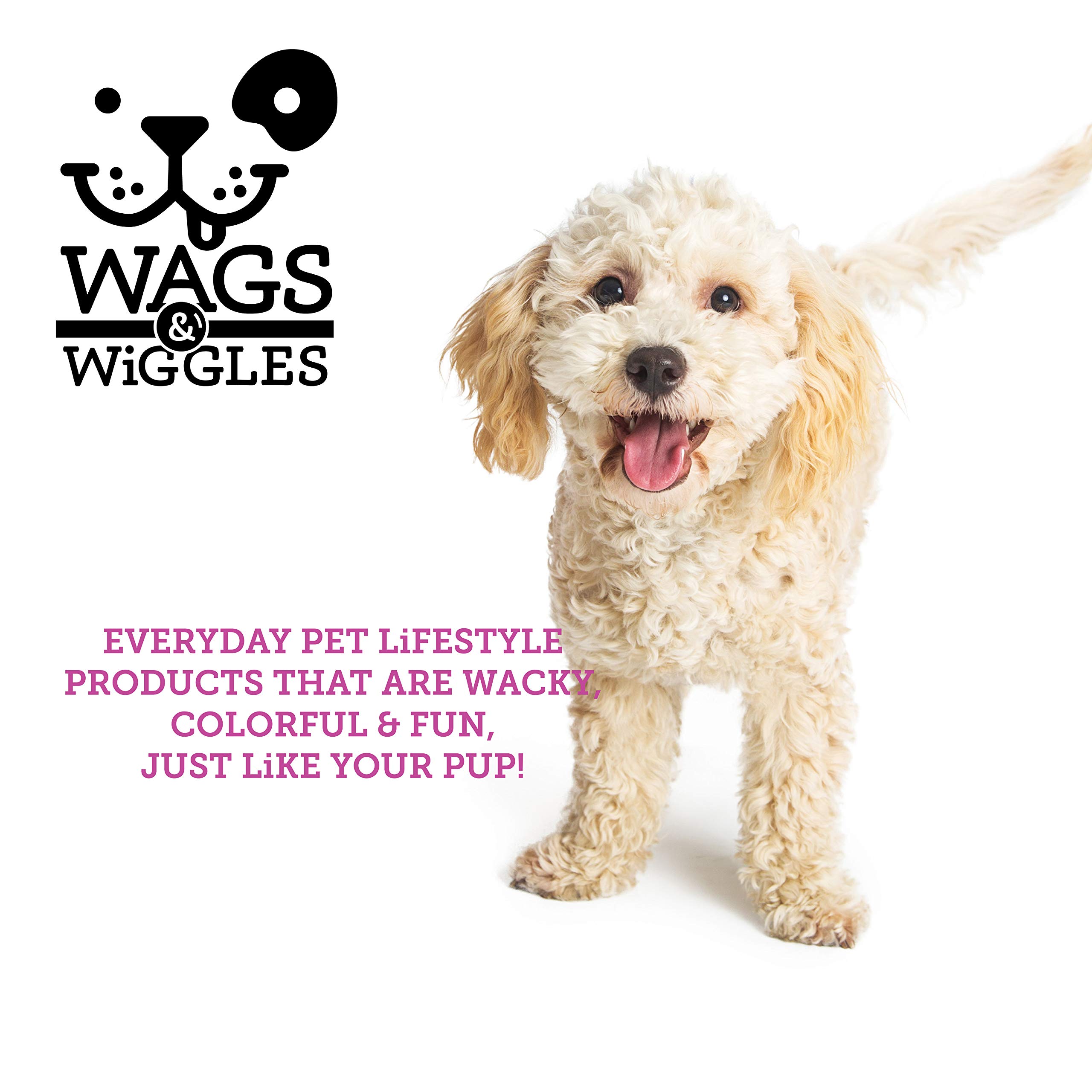 Wags & Wiggles Dog Waste Bag Dispenser with 30 Pineapple Scented Poop Bags | Leak-Proof & Durable Doggie Waste Bags | Compact & Adorable Dispenser for Walking, Hiking & Park Outings
