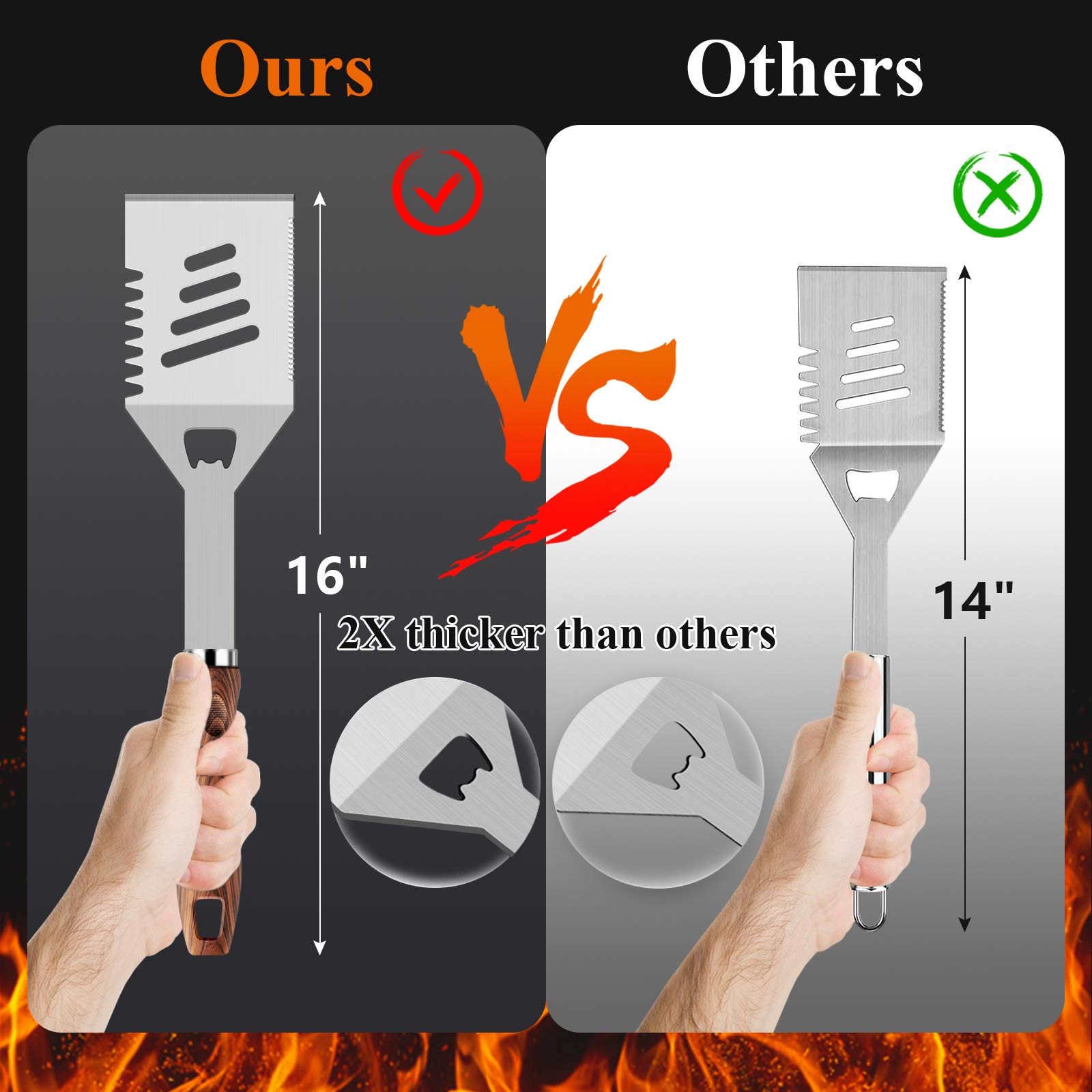 27-Piece Heavy Duty BBQ Grill Accessories Set for Men - Stainless Steel Grill Utensils Kit with Meat Claws & Carrying Bag - Perfect for Father's Day Gifts, Outdoor Camping, Backyard Grilling & Picnics