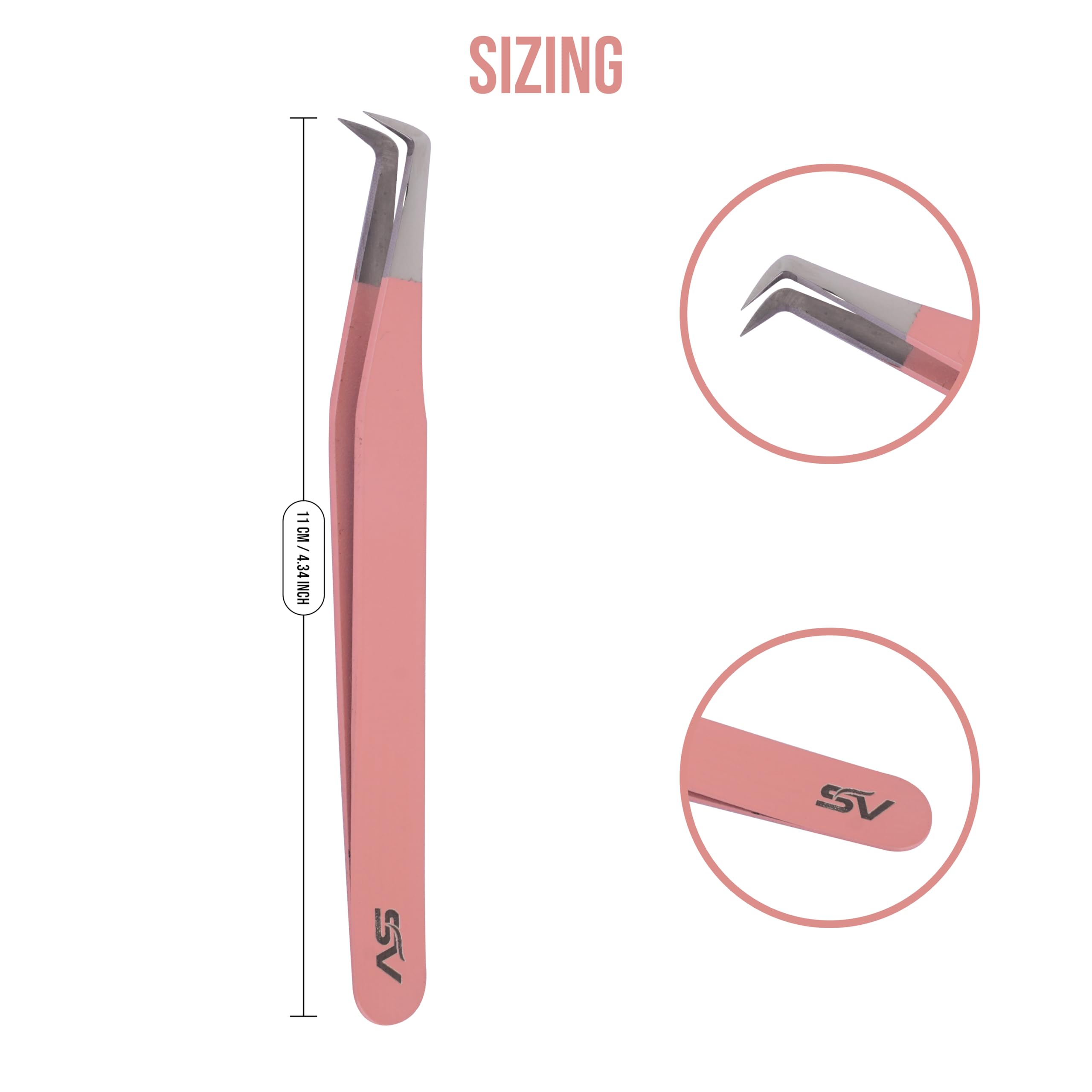 Professional 3-Piece Eyelash Extension Tweezers Set - Stainless Steel Volume, Isolation & Curved Tweezers for Lash Extensions, Nail Art & Makeup - Perfect for Salon Professionals & DIY Beauty