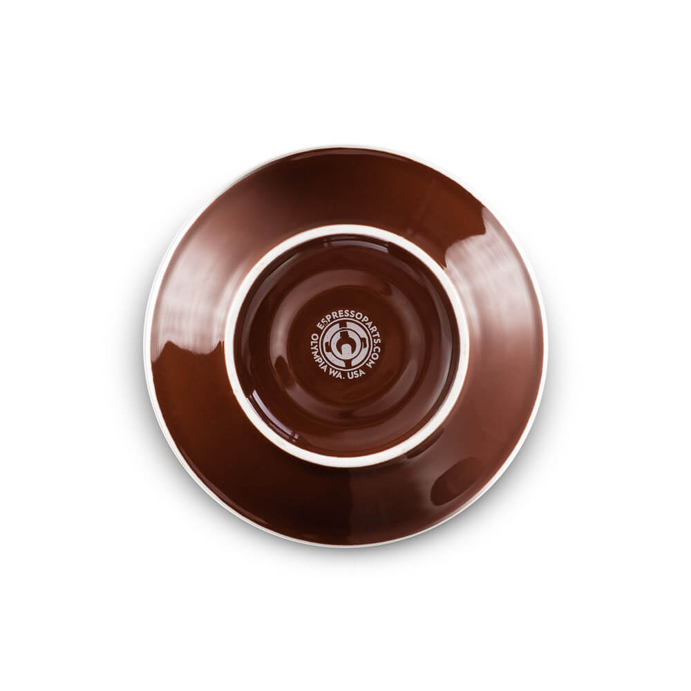 Premium Brown Porcelain Espresso Cup & Saucer Set (2oz/70ml) - Durable Ceramic Coffee Cups for Espresso, Cappuccino & Latte - Perfect for Home Cafes, Coffee Shops & Gifts