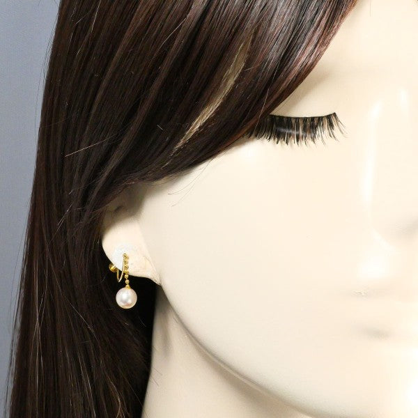 18K Yellow Gold Pearl Earrings for Women - Elegant & Timeless Pearl Jewelry - Perfect for Weddings, Parties & Special Occasions