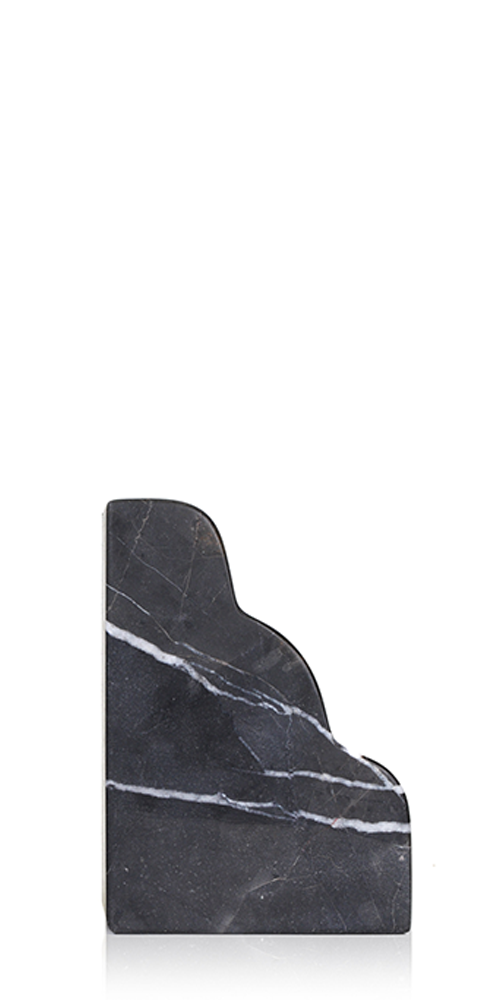 Elegant Nero Marble Cloud Bookend - Stylish Book Holder for Home Office & Library Decor - Perfect for Organizing Books, Shelves, and Desks