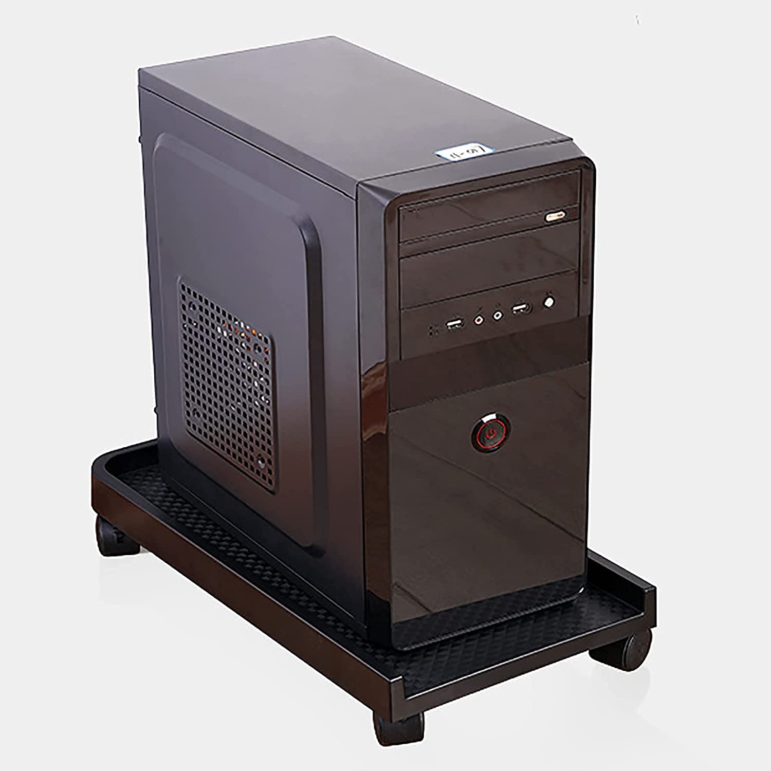 Adjustable CPU Holder Stand with 4 Caster Wheels - Universal PC Tower Stand for Desktop Computers | Perfect for Office, Gaming & Home Workspace Organization