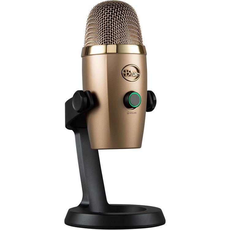 Blue Yeti Nano USB Microphone - Premium Condenser Mic for Streaming, Podcasting & Gaming (Cubano Gold) - Perfect for Home Studio, YouTube & Voice Recording