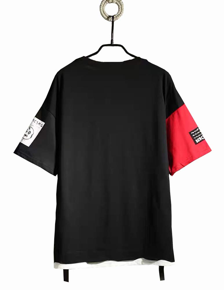 DUDHUH Men's Techwear T-Shirt - Japanese Streetwear Style Short Sleeve Shirt for Hip Hop Fashion | Casual Wear, Street Style, Urban Outfits