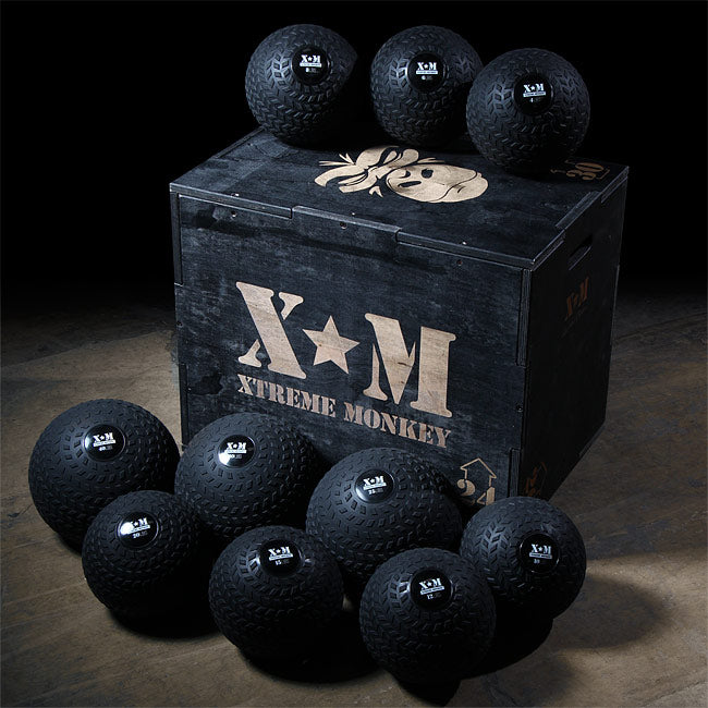 XM Pro Slam Balls 8lbs - Heavy Duty Medicine Ball for CrossFit, HIIT & Strength Training - Perfect for Home Gym & Workout Equipment
