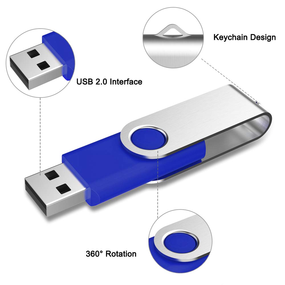 Aiibe 16GB USB Flash Drive Bulk Pack (50 Pack) - USB 2.0 Thumb Drives Memory Stick for Data Storage, File Transfer - Perfect for Office, School, Business, Events & Bulk Giveaways