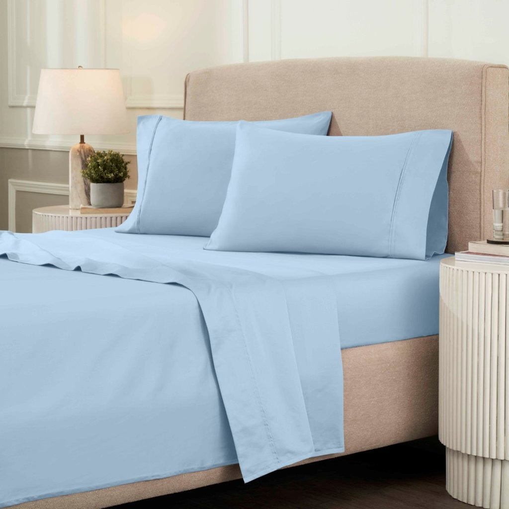 Luxury 1200 Thread Count Egyptian Cotton Deep Pocket Bed Sheet Set - Queen Size, Soft & Breathable for Ultimate Comfort - Perfect for Master Bedroom, Guest Room & Hotel Use
