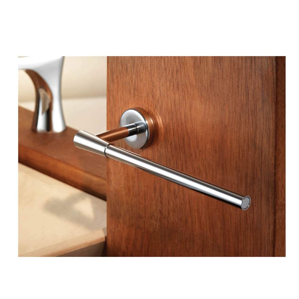 HELVEX Deco Collection Small Towel Bar - Chrome Bathroom Towel Holder - Modern Bathroom Hardware - Perfect for Bathrooms, Powder Rooms & Spa Areas