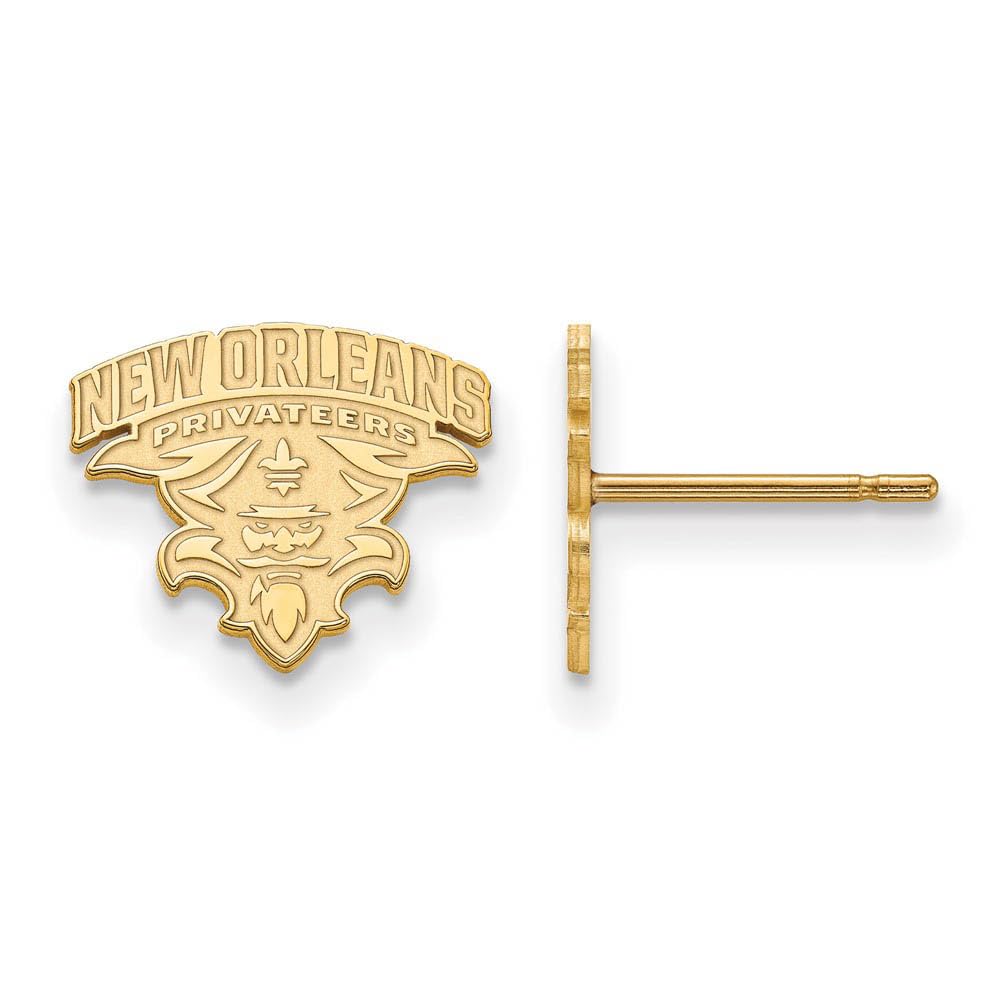 University of New Orleans Small Post Earrings - Dainty Stud Earrings for Women, Sterling Silver Minimalist Jewelry - Perfect for Everyday Wear, Gifts & Special Occasions