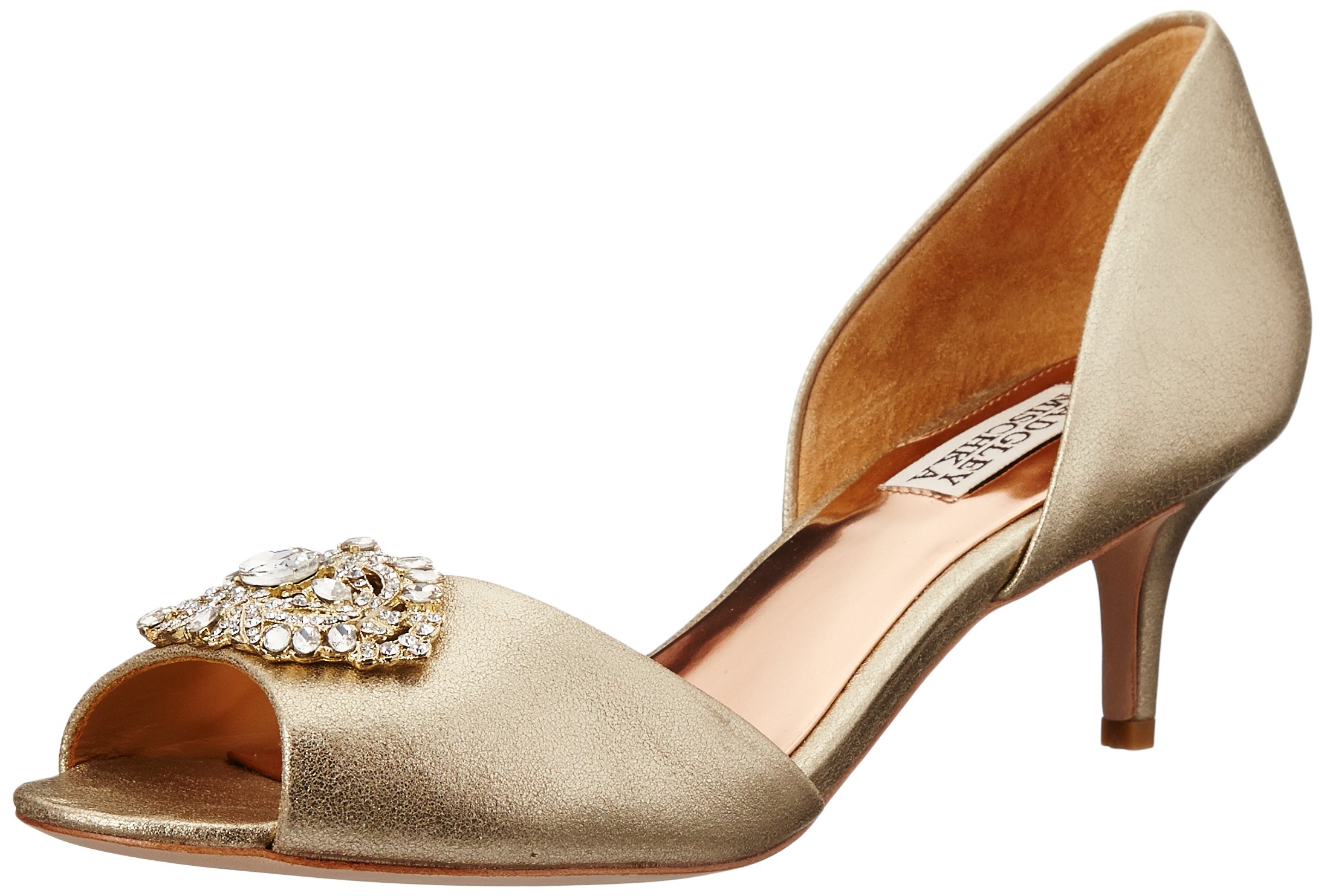 Badgley Mischka Women's Petrina II D'Orsay Pump Heels - Elegant Pointed Toe Dress Shoes for Weddings, Parties & Formal Events