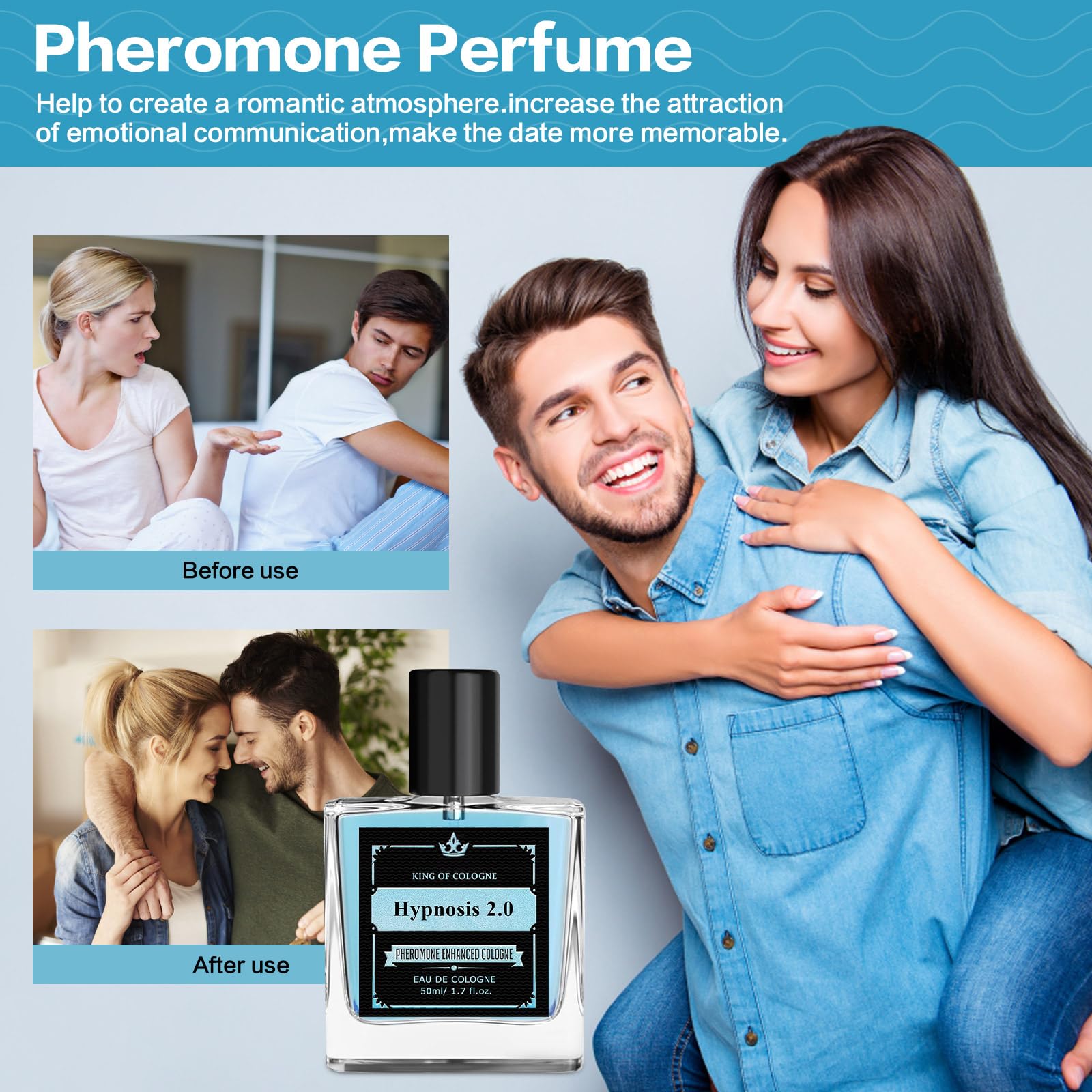 Hypnosis 2.0 Pheromone Cologne for Men - Attract & Seduce | Long-Lasting Pheromone Perfume | Best Men's Cologne for Dating & Nightlife