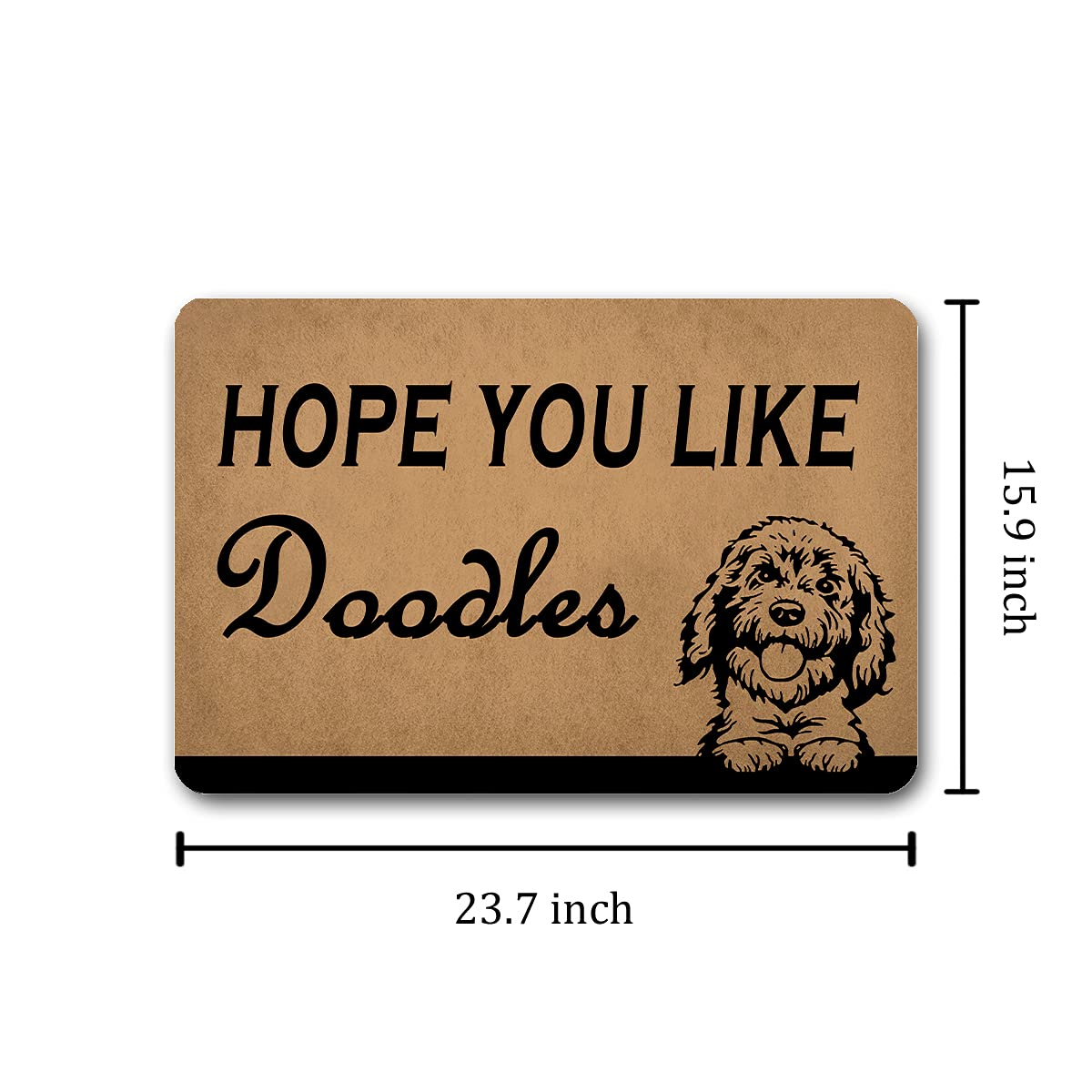 Funny Welcome Doormat - Non-Slip Housewarming Gift with Doodle Design (15.9
