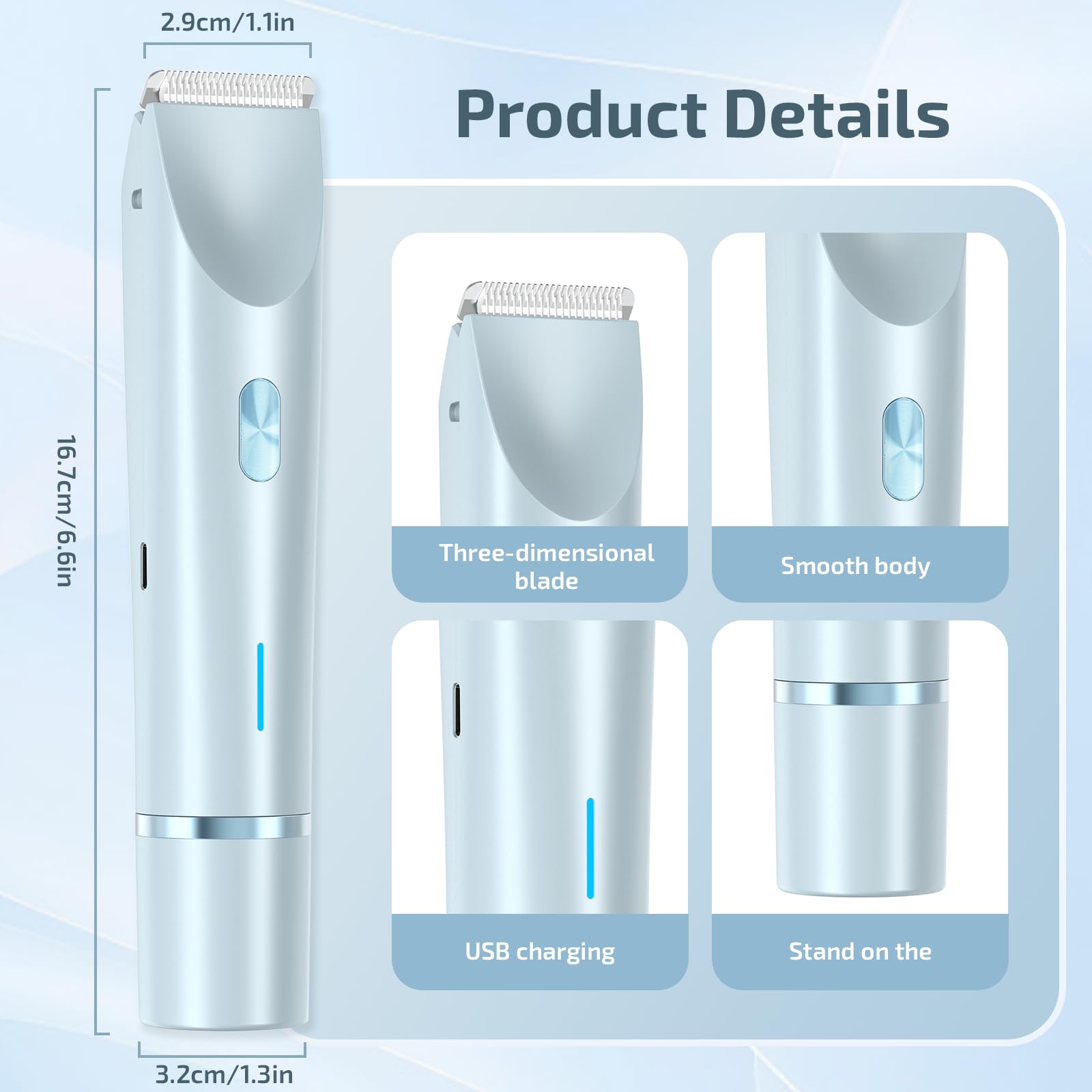 2025 Upgraded Women's Electric Shaver - Dual Head Rechargeable Bikini Trimmer for Sensitive Skin, Facial Hair, Lips, Underarms & Legs | Portable Purple Razor for Travel & Home Use