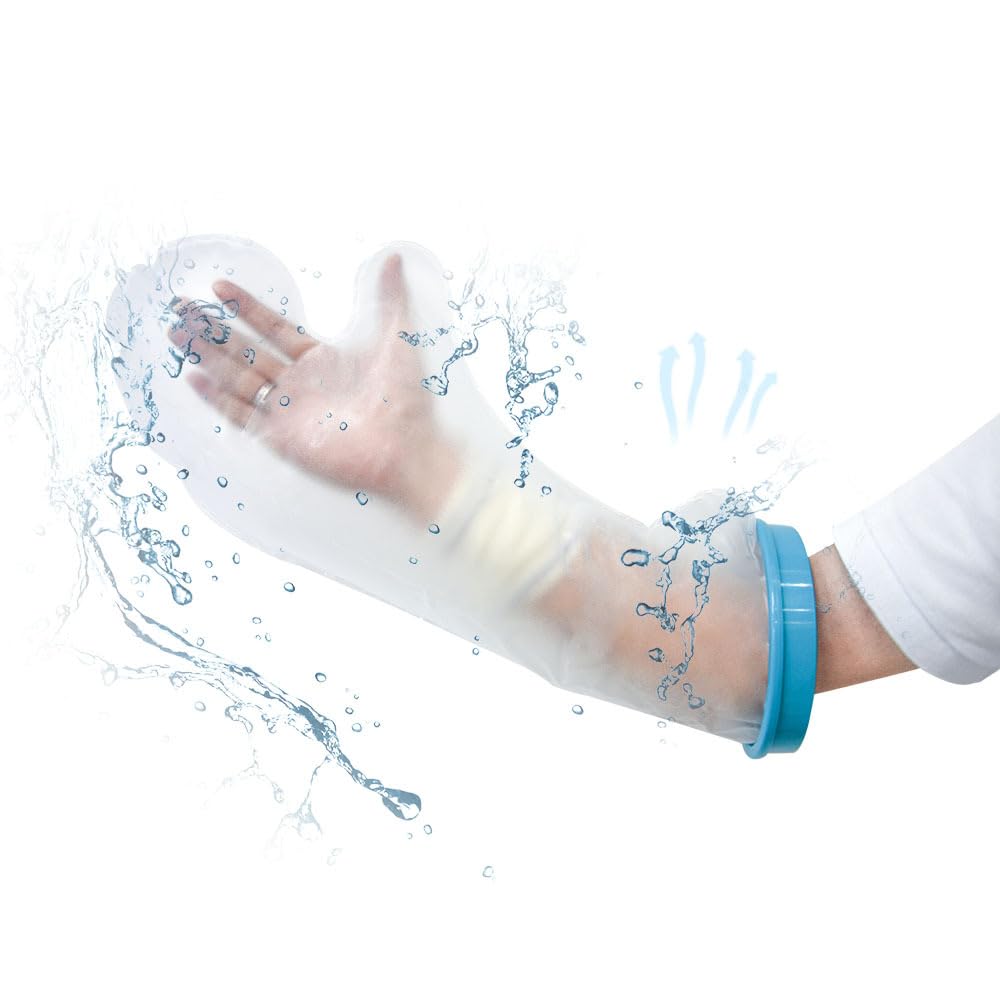 Anseom Reusable Adult Arm Cast Cover - Waterproof Shower Protector for Wounds & Bandages | Keep Dry While Bathing, Swimming & Washing Hands