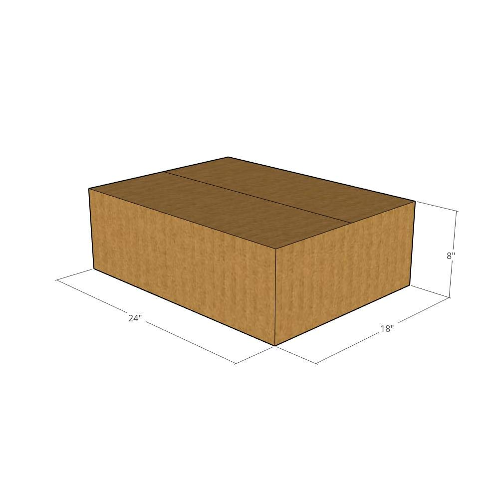 75 - 24x18x8 Inches (LxWxH) - 32 ECT Heavy Duty Corrugated Shipping Boxes for Moving, Storage & Ecommerce Packaging