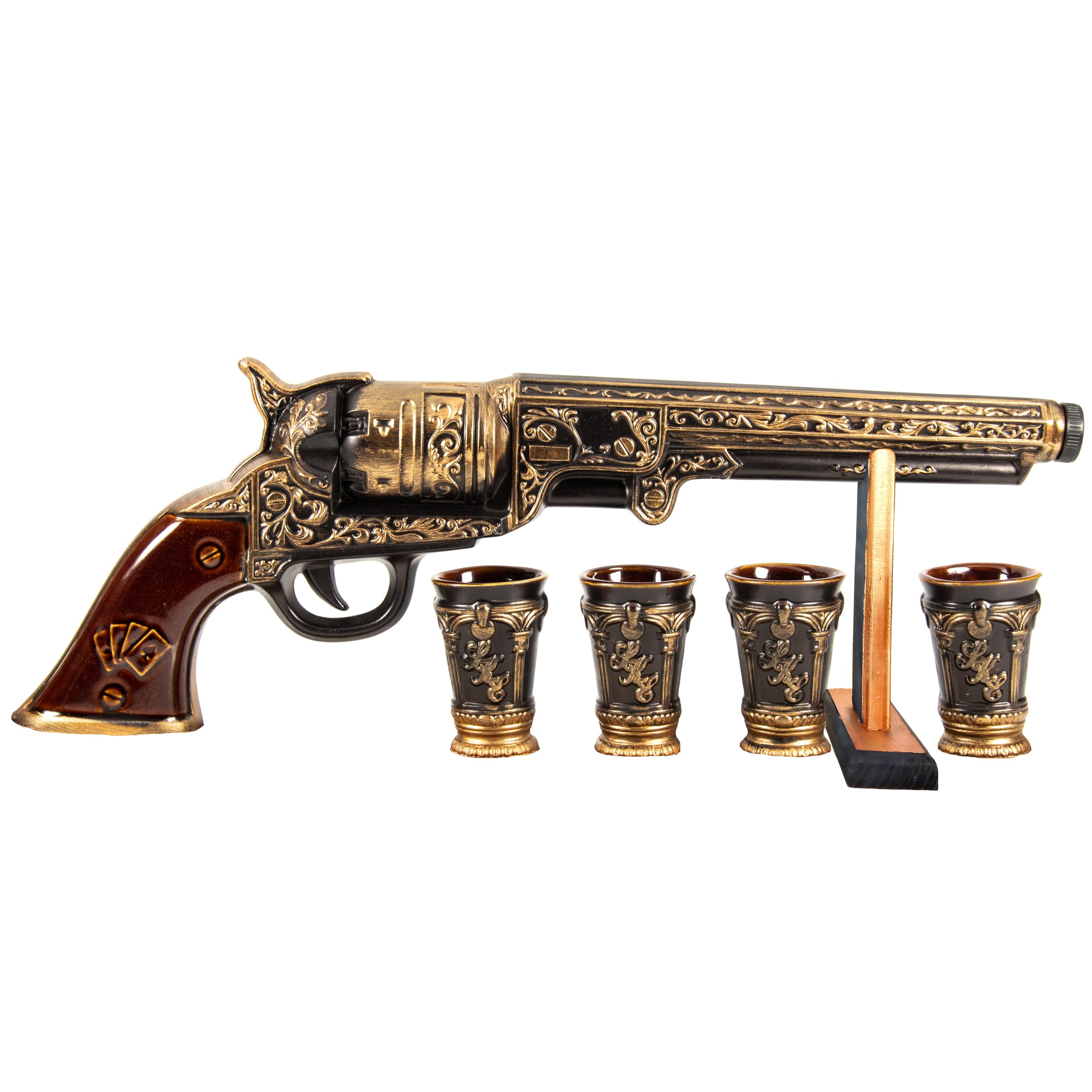 Military Style Gun-Shaped Decanter for Whiskey, Vodka & Brandy - Unique Army Themed Liquor Dispenser - Perfect for Gifts, Man Cave, Home Bar & Military Enthusiasts