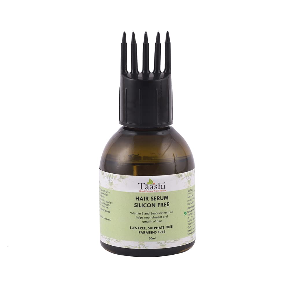 Taashi Hair Serum - Silicon Free (50ml) for Hair Nourishment & Growth | Natural Hair Care for Dry, Damaged Hair | Perfect for Daily Use & Styling