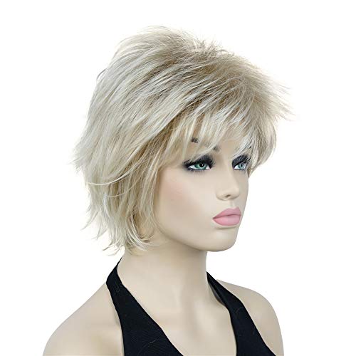 Stylish Short Layered Shaggy Synthetic Wig with Bangs for Women - Perfect for Cosplay, Halloween & Daily Fashion Looks