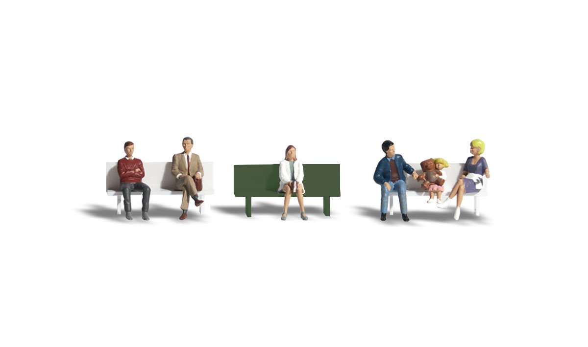 HO Scale Bus Stop People - Realistic Miniature Figures for Model Train Scenes | Perfect for Dioramas, Railroad Layouts & Urban Landscape Displays