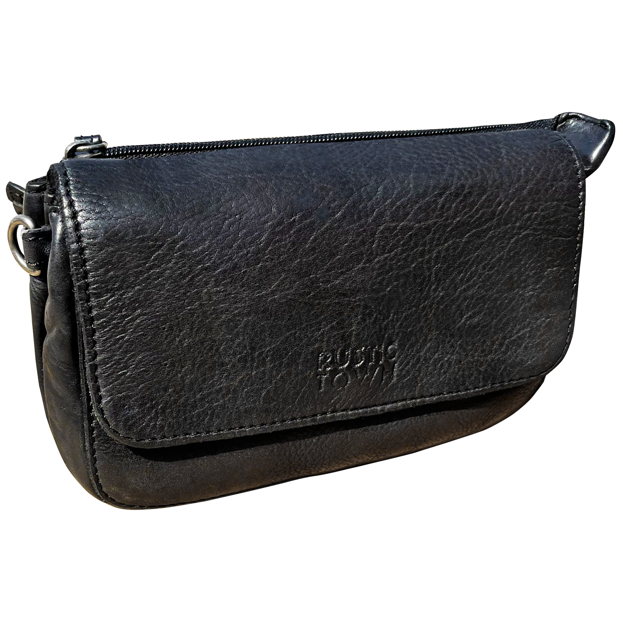 Women's Leather Wallet Travel Purse Waist Bag - Stylish Black Crossbody Fanny Pack for Travel, Hiking & Everyday Use