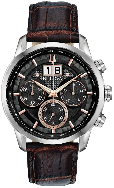 Bulova Classic Chronograph Watch for Men - Luxury Stainless Steel Dress Watch with Chrono Function - Perfect for Business, Formal Events & Everyday Wear