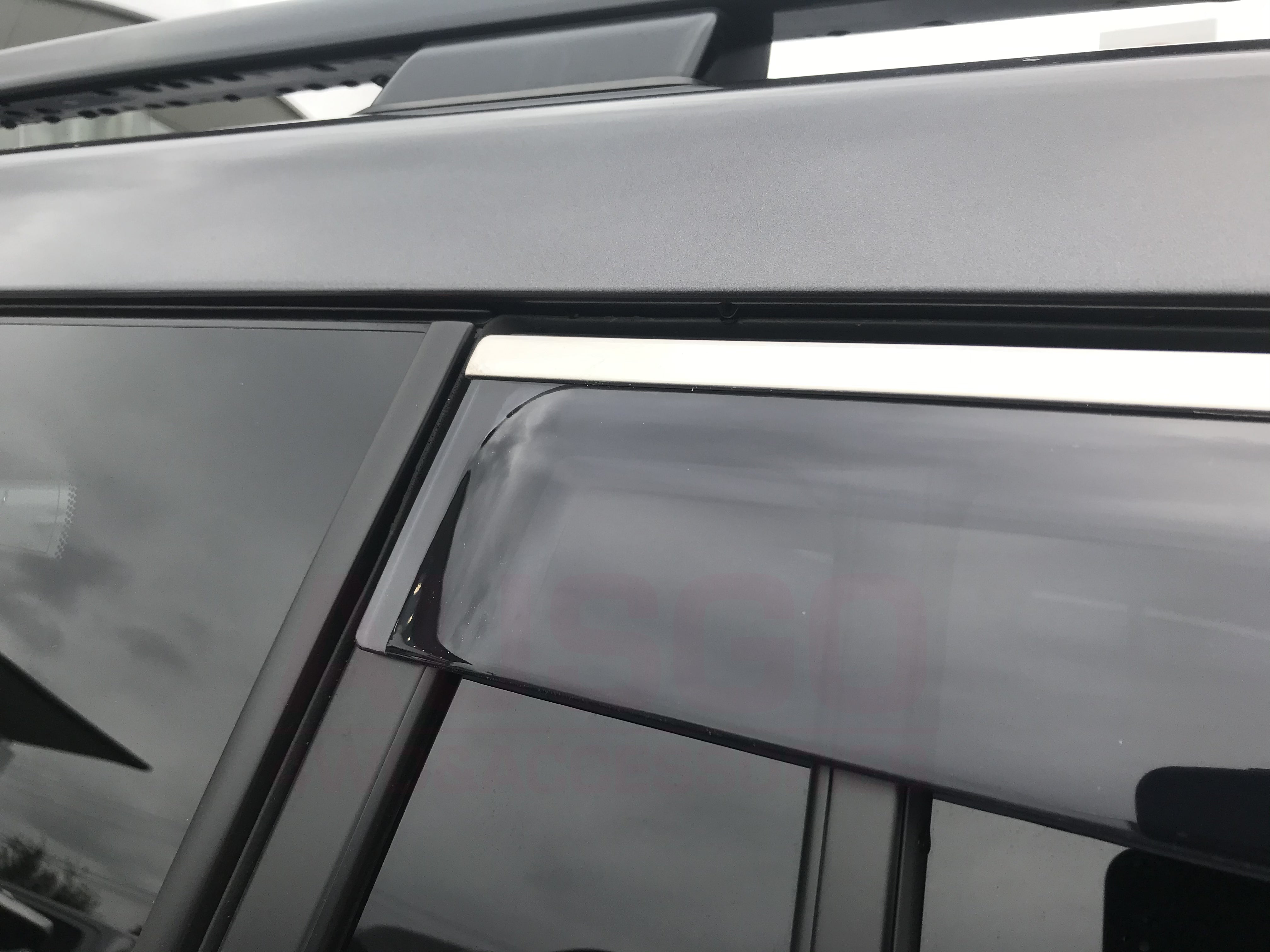 Stainless Steel Window Visors & Hood Protector for Toyota Land Cruiser Prado 150 (2013-2017) - Rain & Sun Protection for Off-Road Adventures