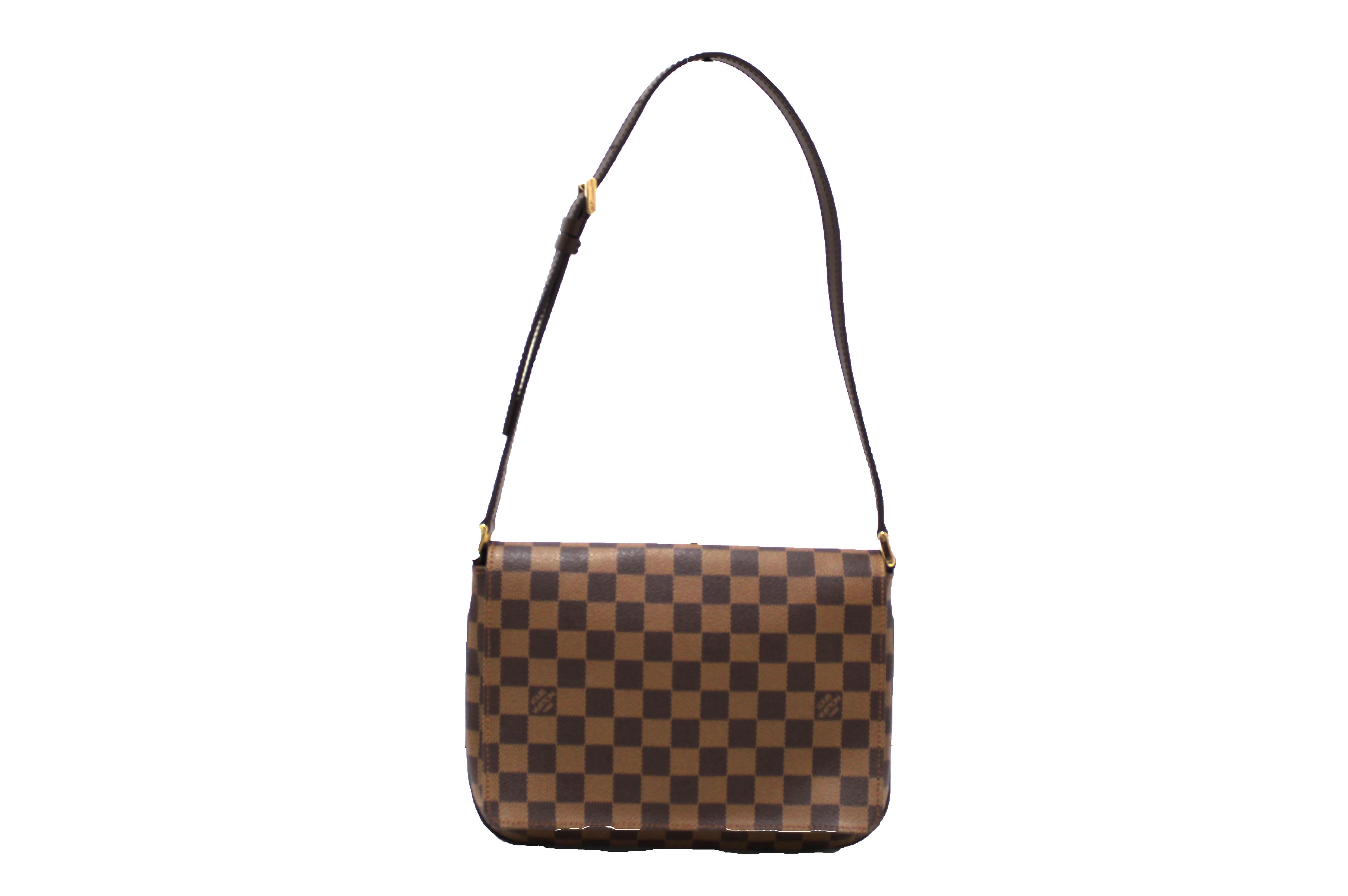 Authentic Louis Vuitton Damier Ebene Musette Tango Crossbody Shoulder Bag for Women | Luxury Designer Handbag for Work, Travel & Everyday Use