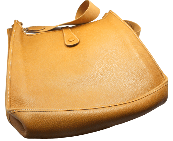 Authentic Hermes Evelyne GM Handbag in Natural Tan Clemence Leather - Luxury Tote for Women, Perfect for Work, Travel & Everyday Use