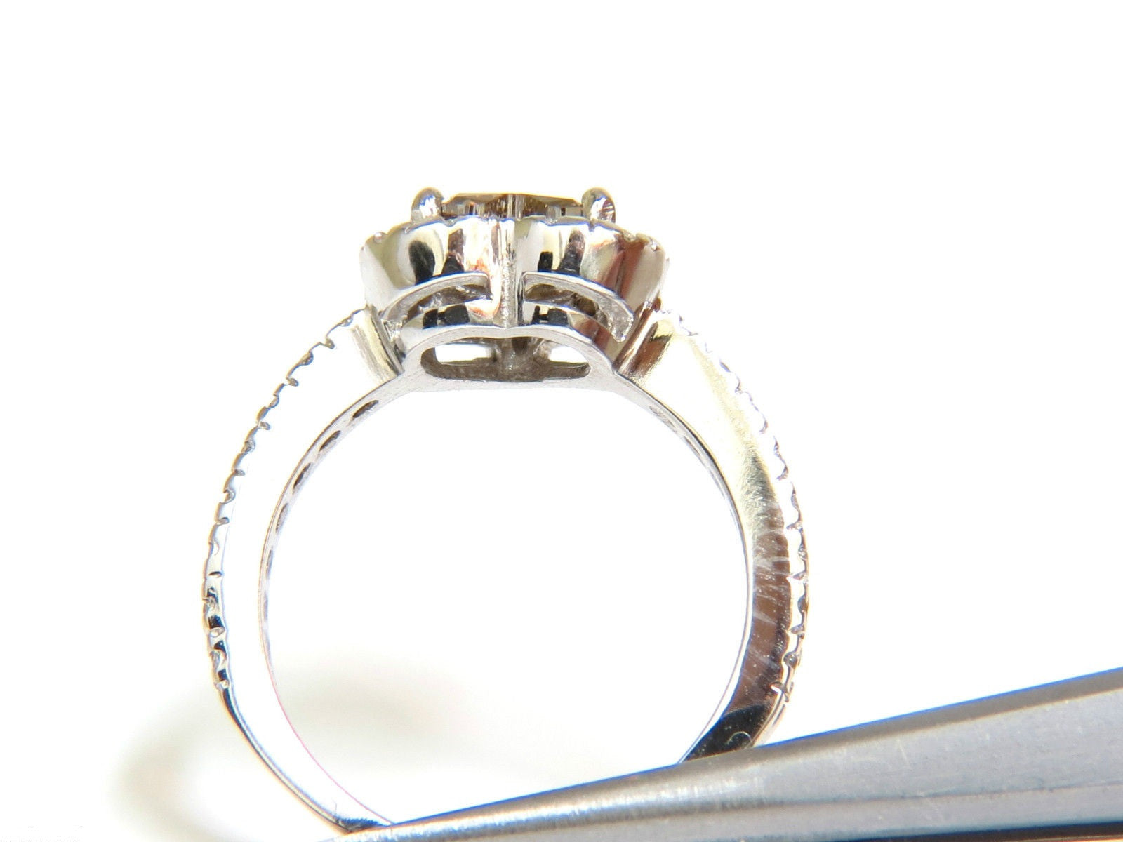 1.37CT Natural Fancy Bright Brown Heart Cut Halo Diamond Ring in 14KT Gold VS Clarity - Perfect for Engagement, Anniversary & Romantic Gifts