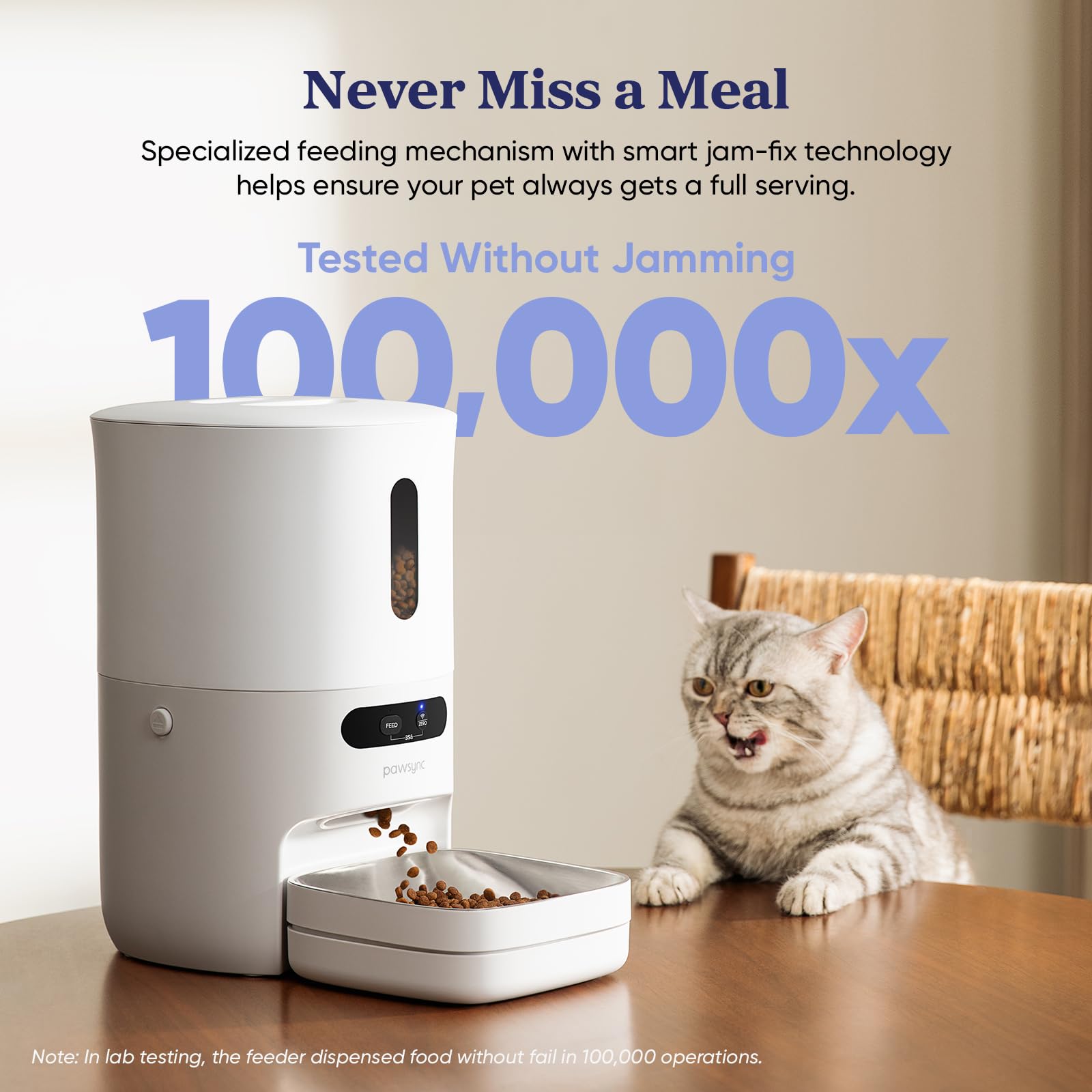 Smart WiFi Automatic Cat Feeder with App Control - 3.6L Timed Pet Food Dispenser for Cats & Dogs, 10 Meals Daily, Stainless Steel Bowl & Dual Power - Perfect for Travel & Busy Pet Owners
