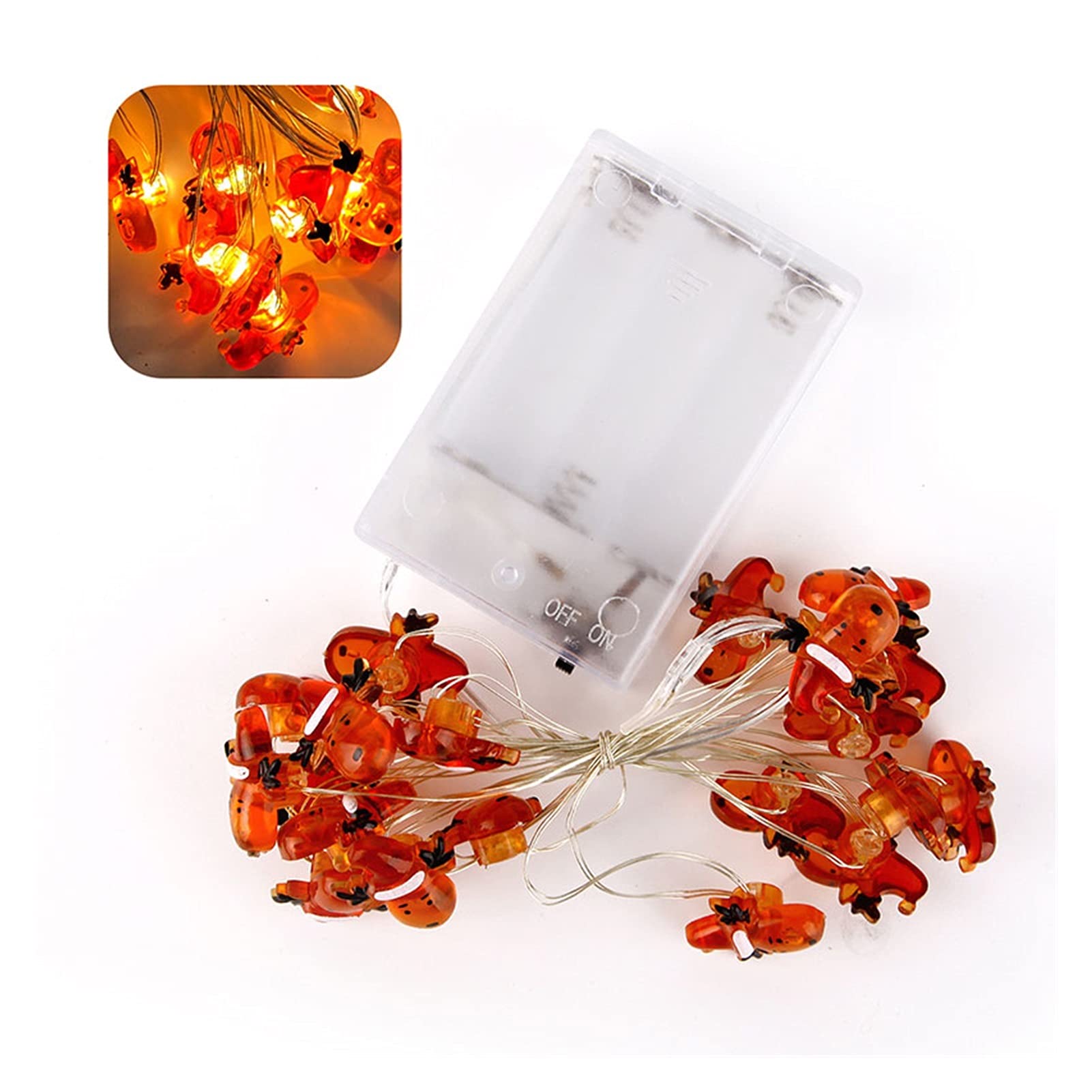 Santa Claus LED Fairy Lights String - 2 Meters 20 Lights Battery Powered Christmas Decorations for Kids Room, Xmas Tree, Party & Winter Home Decoration | Cute Snowman Design Holiday Gift Lamp